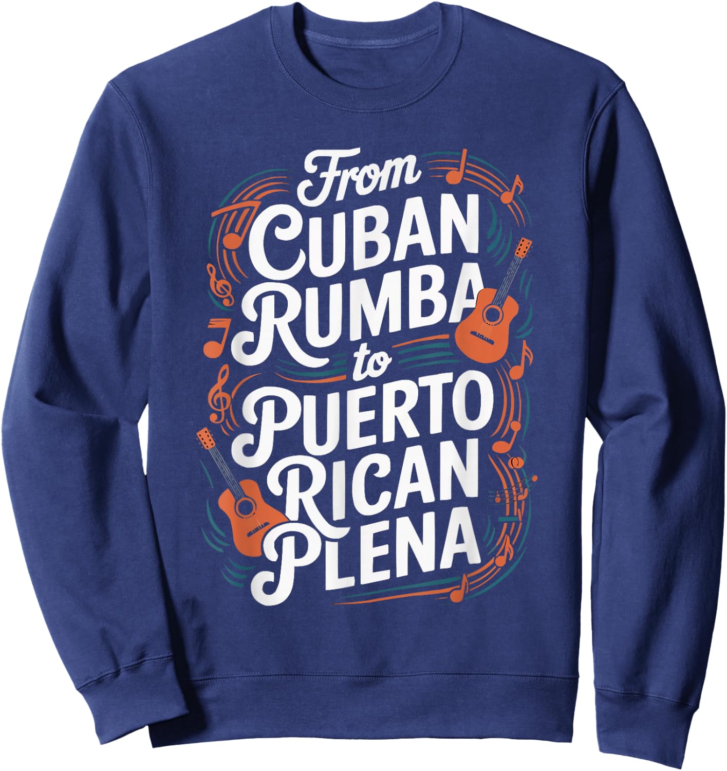 Half Cuban Half Puerto Rican Country Puerto Rico Flag Cuba Sweatshirt - Sweatshirt | Navy