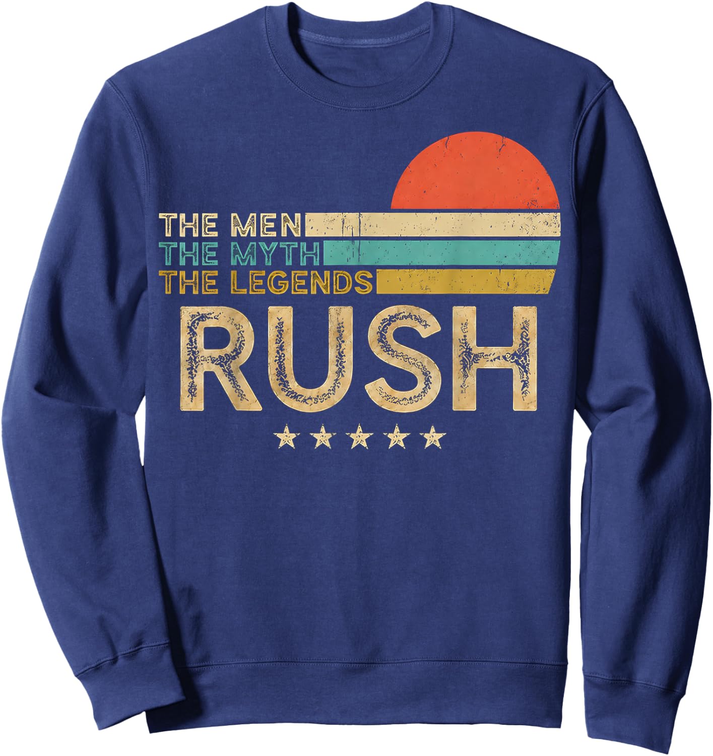Retro Rush Name Classic Gift Women Kids Sweatshirt - Sweatshirt | Navy