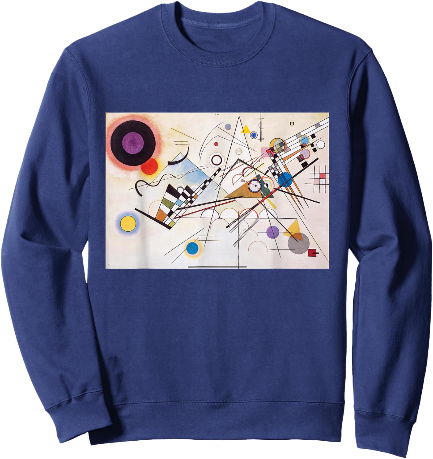 Composition of Kandinsky 8 , Black, S Sweatshirt - Sweatshirt | Navy