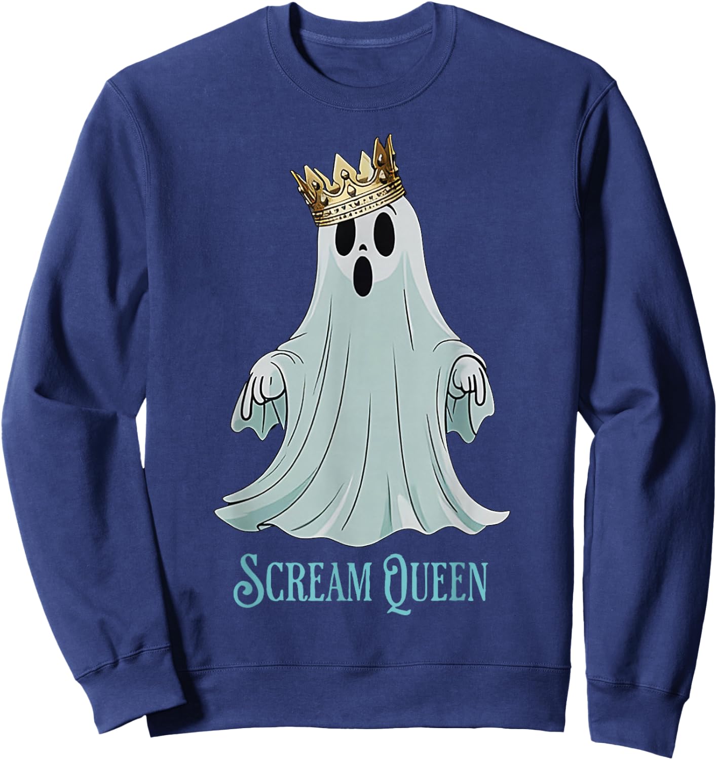 Scream Queen Ghost Halloween Sweatshirt - Sweatshirt | Navy