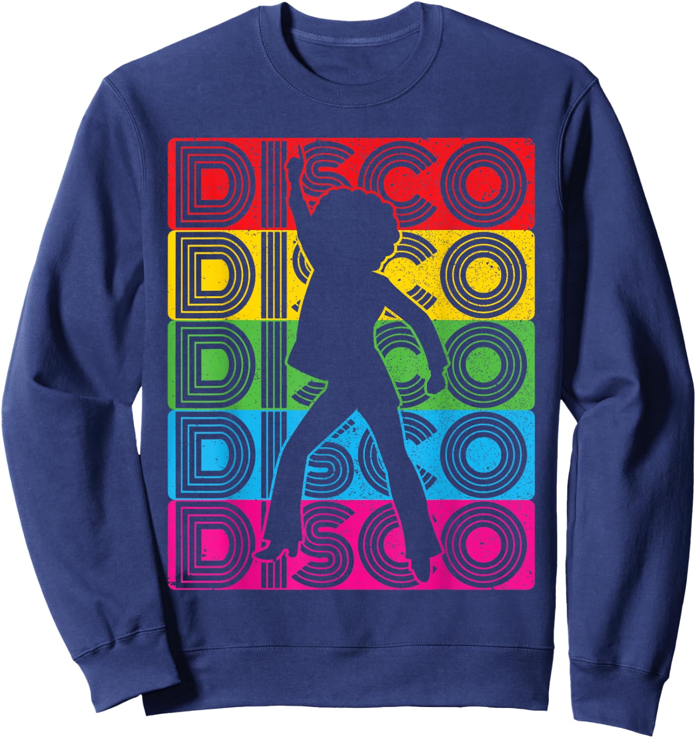 Disco Outfit Women's 70s & 80s Costume Dance Party Disco , black, s Sweatshirt - Sweatshirt | Navy