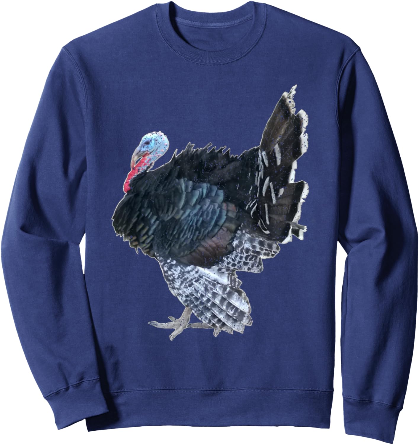 Vintage Retro Vintage Turkey Jive Thanksgiving Turkey Sweatshirt - Sweatshirt | Navy