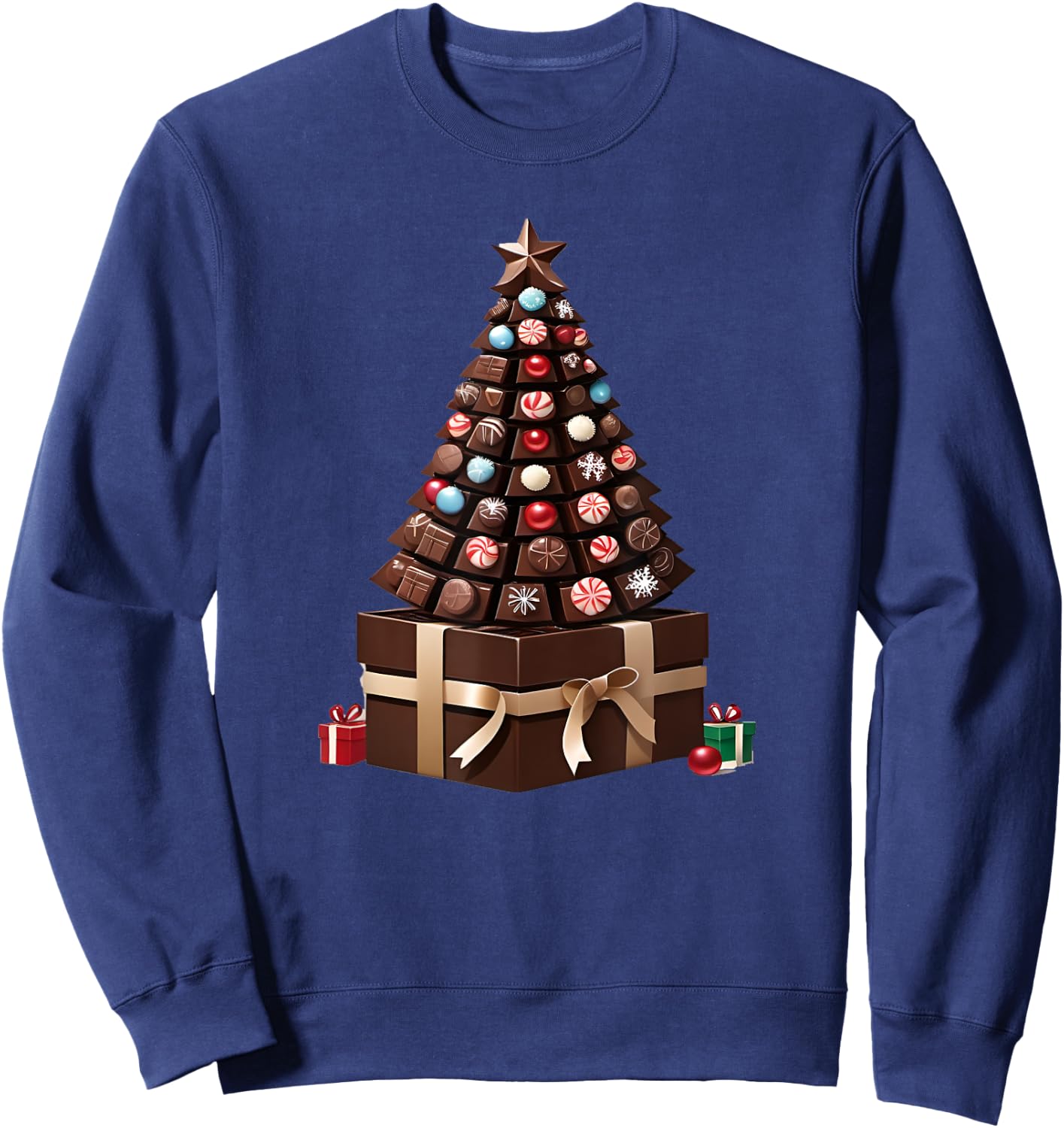 Box of Chocolates Christmas Tree Sweatshirt - Sweatshirt | Navy