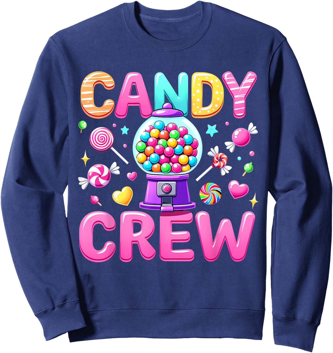 Candy Crew Decorations Sweetie Candy Squad , black Sweatshirt - Sweatshirt | Navy