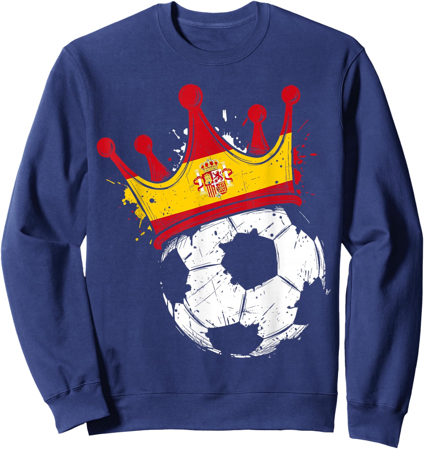 Spanish Flag Novelty Spain Sweatshirt - Sweatshirt | Navy