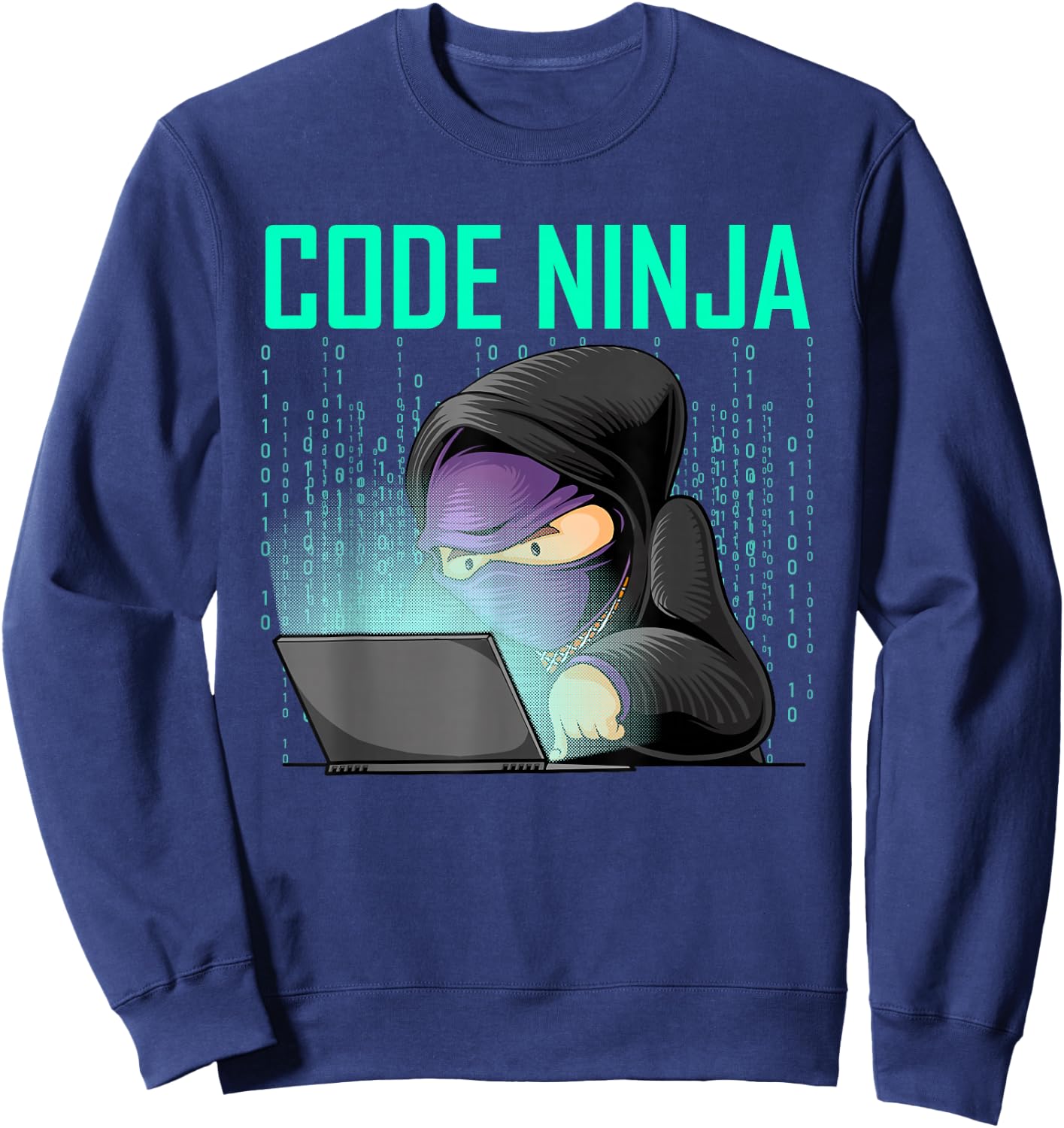 Cool Computer Programmer Art Women Web Coding Geek Sweatshirt - Sweatshirt | Navy