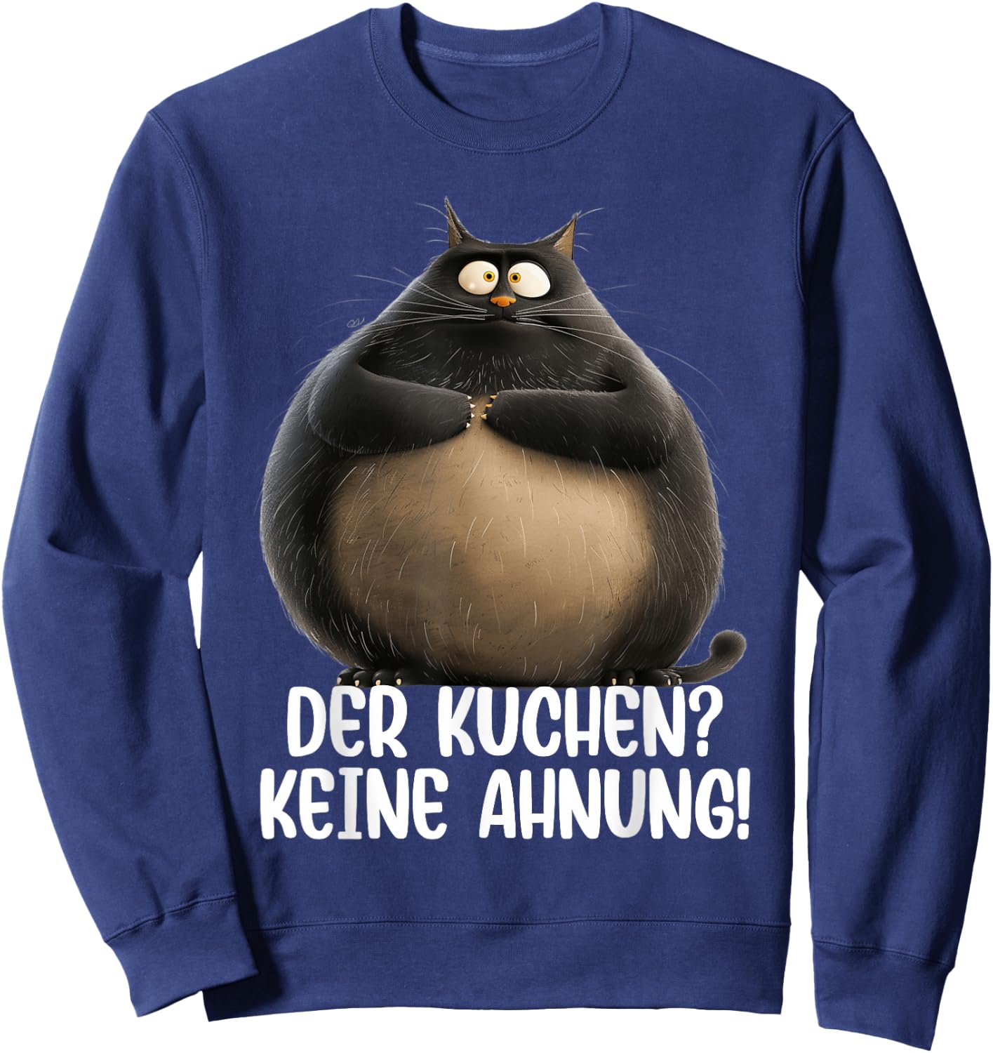 Cat Cat Owner Funny Saying "Dicker Kater" Fun , black Sweatshirt - Sweatshirt | Navy