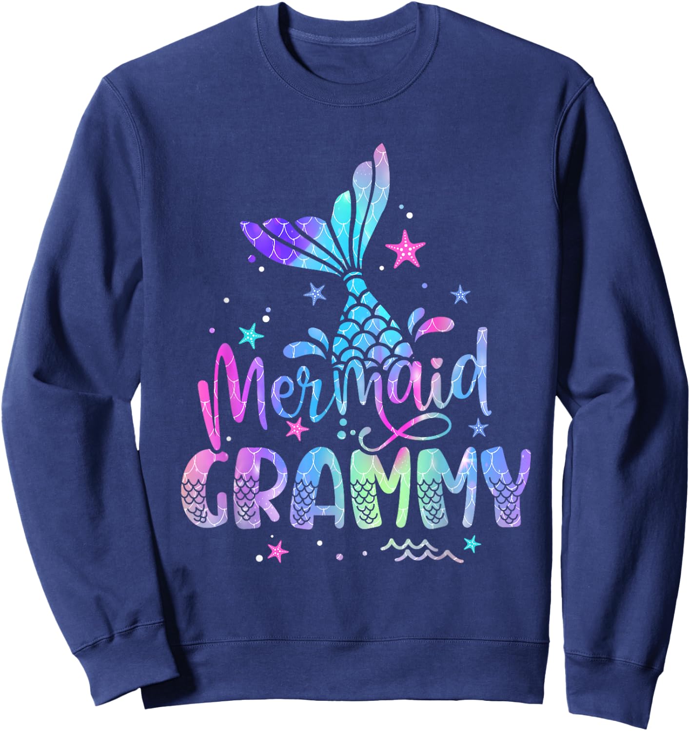 Mermaid Grammy Women Family Matching 1st Birthday Sweatshirt - Sweatshirt | Navy