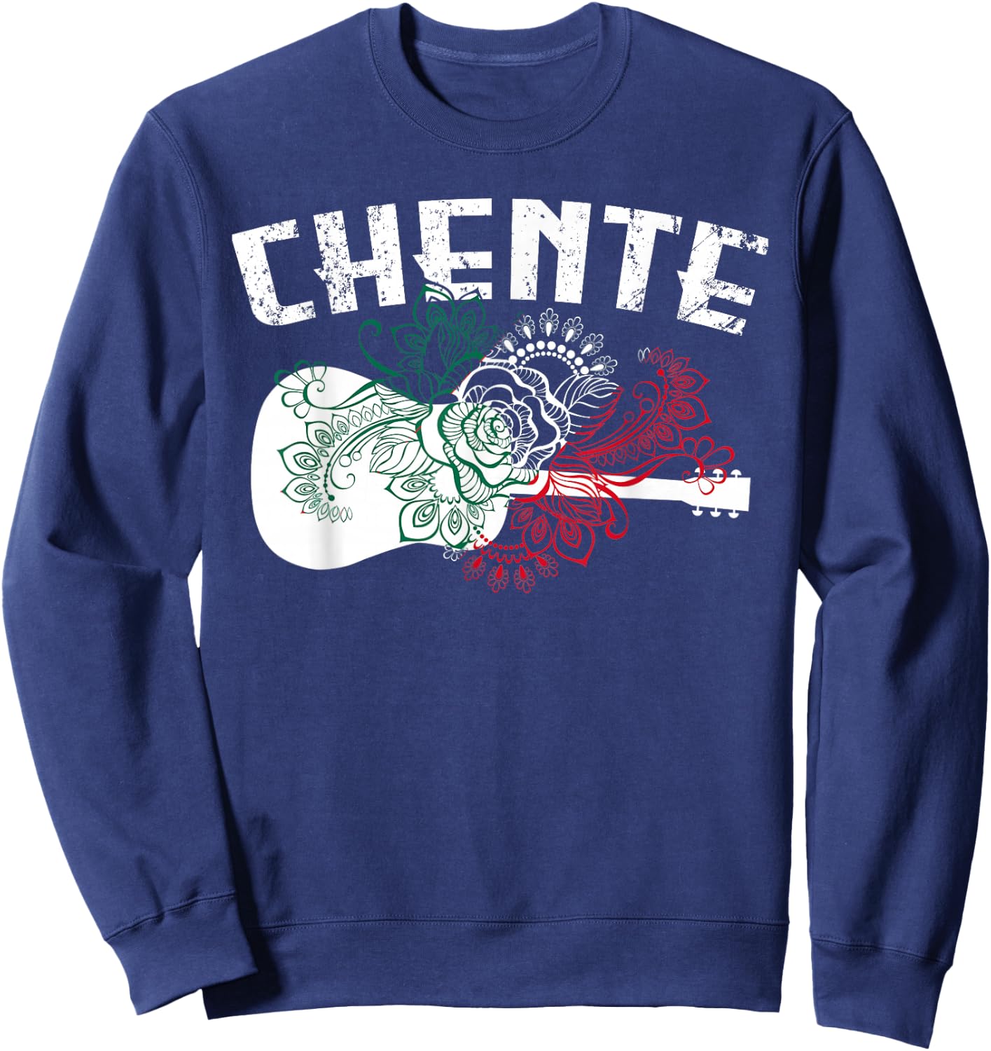 Vicente Name Guitar Mariachi Music Lover Womans Sweatshirt - Sweatshirt | Navy