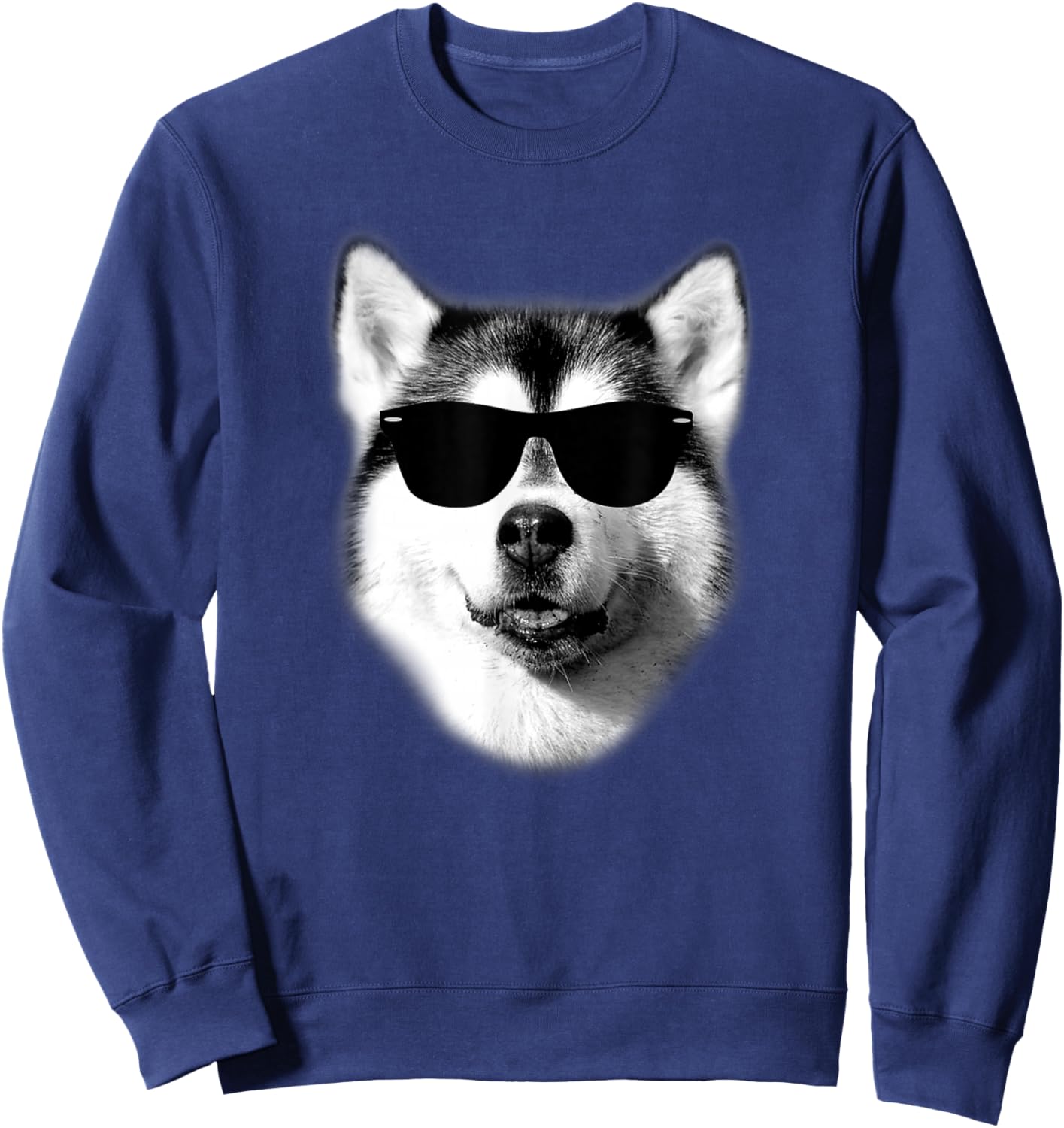 Cool Siberian Husky T Shirt Gift Women Boys & Girls Sweatshirt - Sweatshirt | Navy