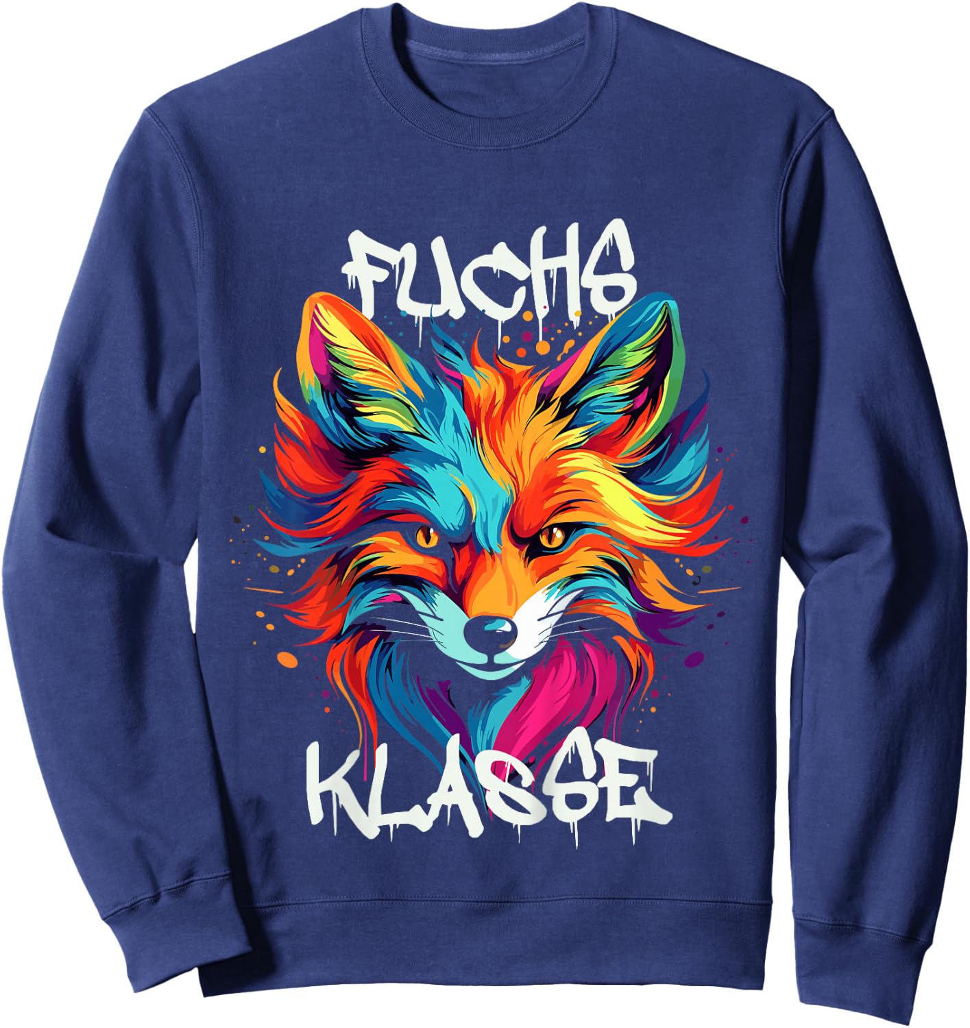 Kinder Cooler Fuchs für Fuchsklasse Grundschule, Klassentier Sweatshirt - Sweatshirt | Navy