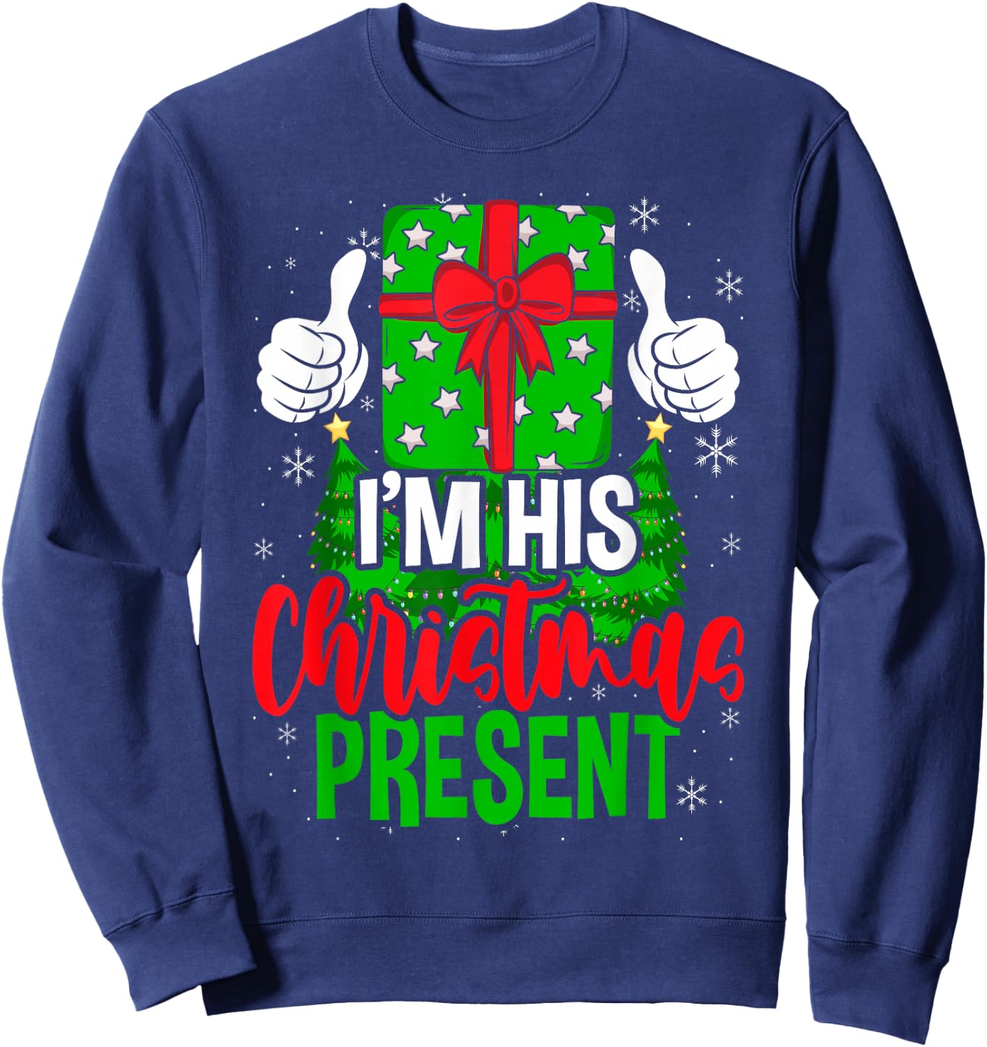 Funny Matching Couples Christmas His And Hers Sweatshirt - Sweatshirt | Navy