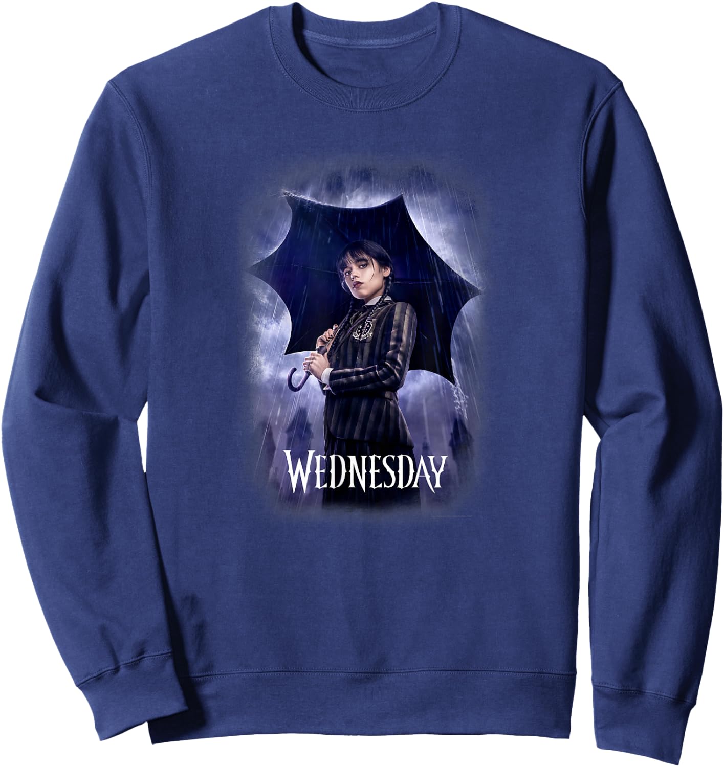 Wednesday Poster Art Sweatshirt - Sweatshirt | Navy