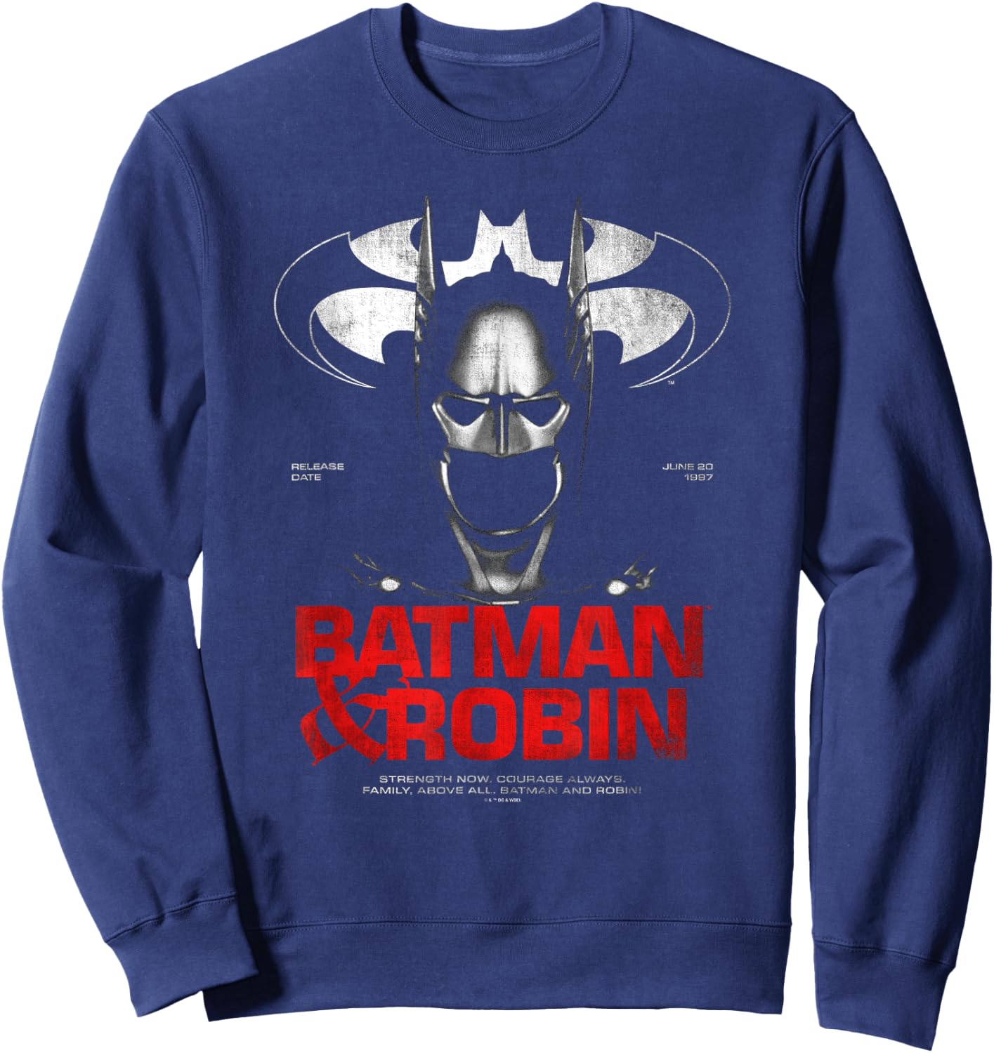 Batman and Robin Cowl 85th Anniversary Sweatshirt - Sweatshirt | Navy