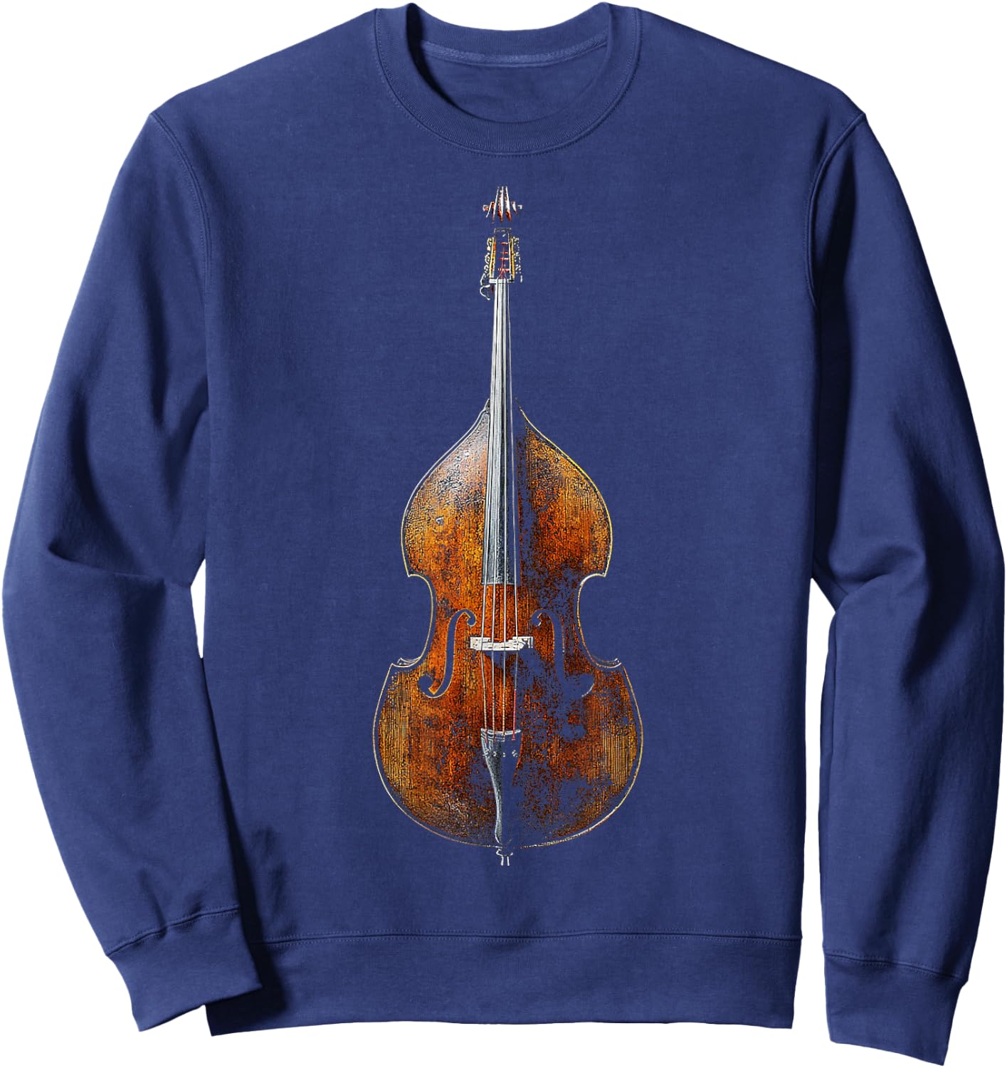 Double Bass Music Instrument Graphic Art Double Bass Sweatshirt - Sweatshirt | Navy