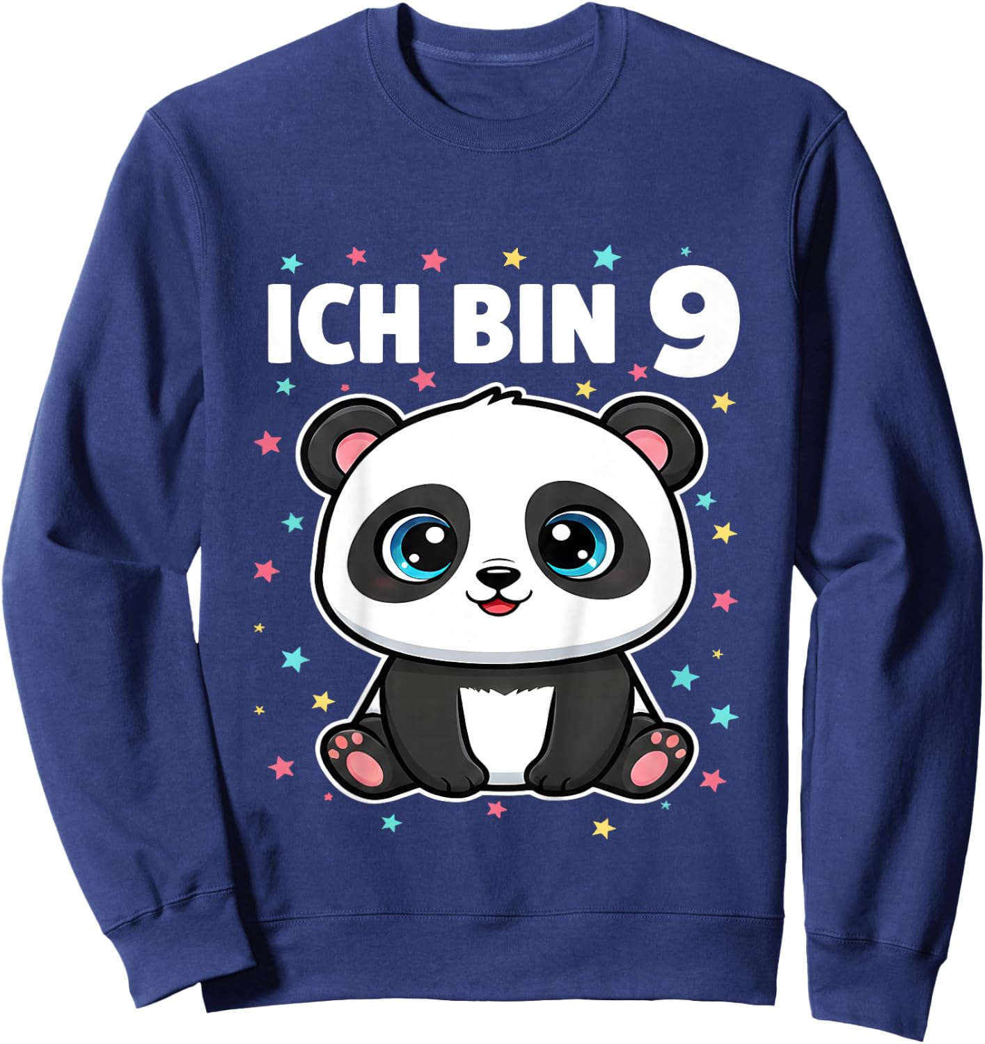 Ich Bin 9 - Süßes Panda Kindergeburtstag Junge Mädchen Sweatshirt - Sweatshirt | Navy