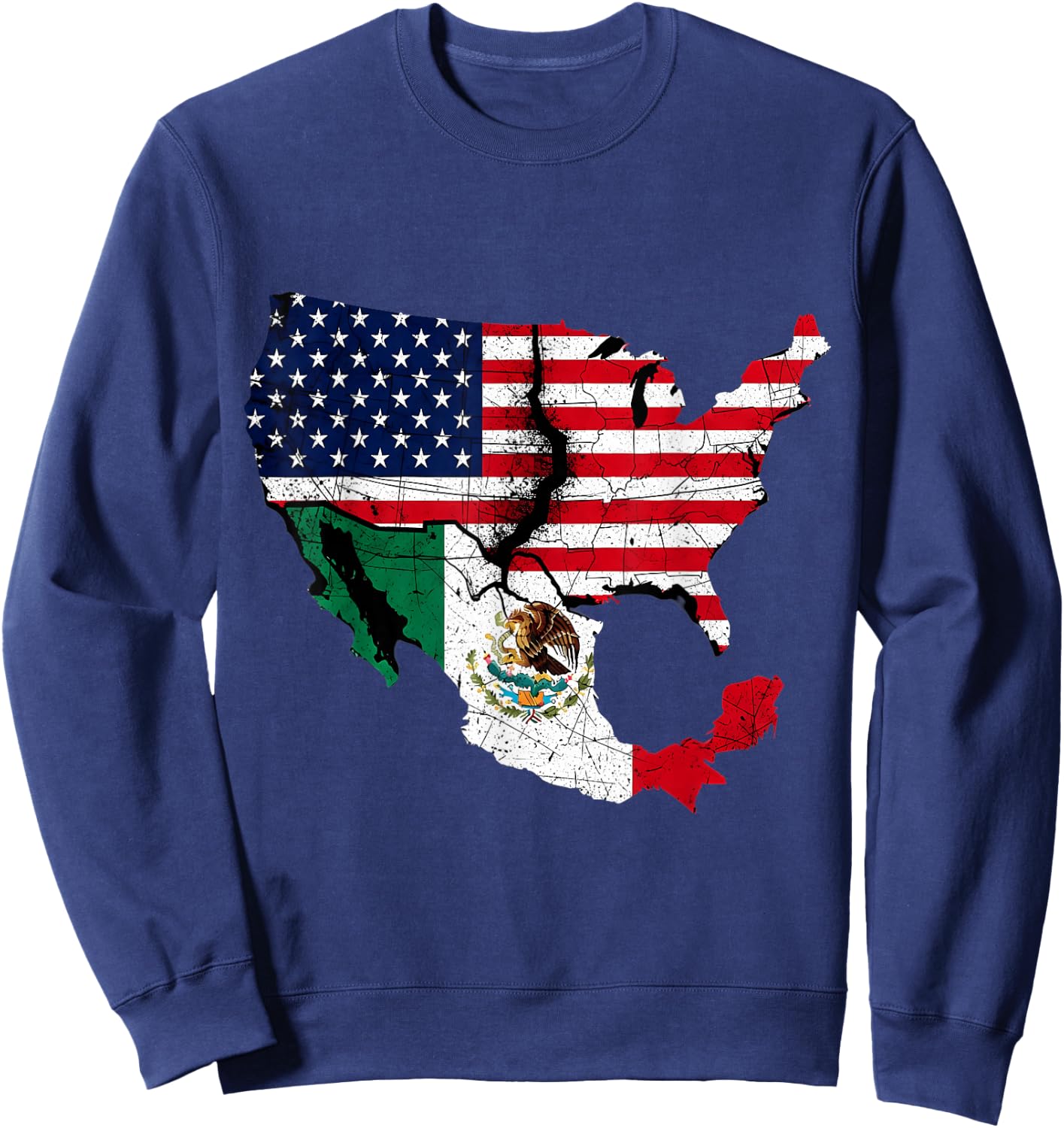Mexico Flag Mexican Pride Mexican Roots America Sweatshirt - Sweatshirt | Navy