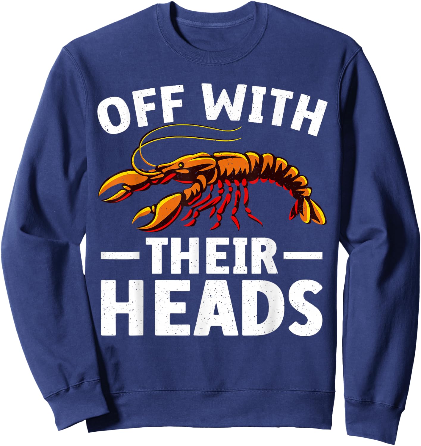Funny Crawfish Art Women Kids Cajun Lobster Lovers Sweatshirt - Sweatshirt | Navy