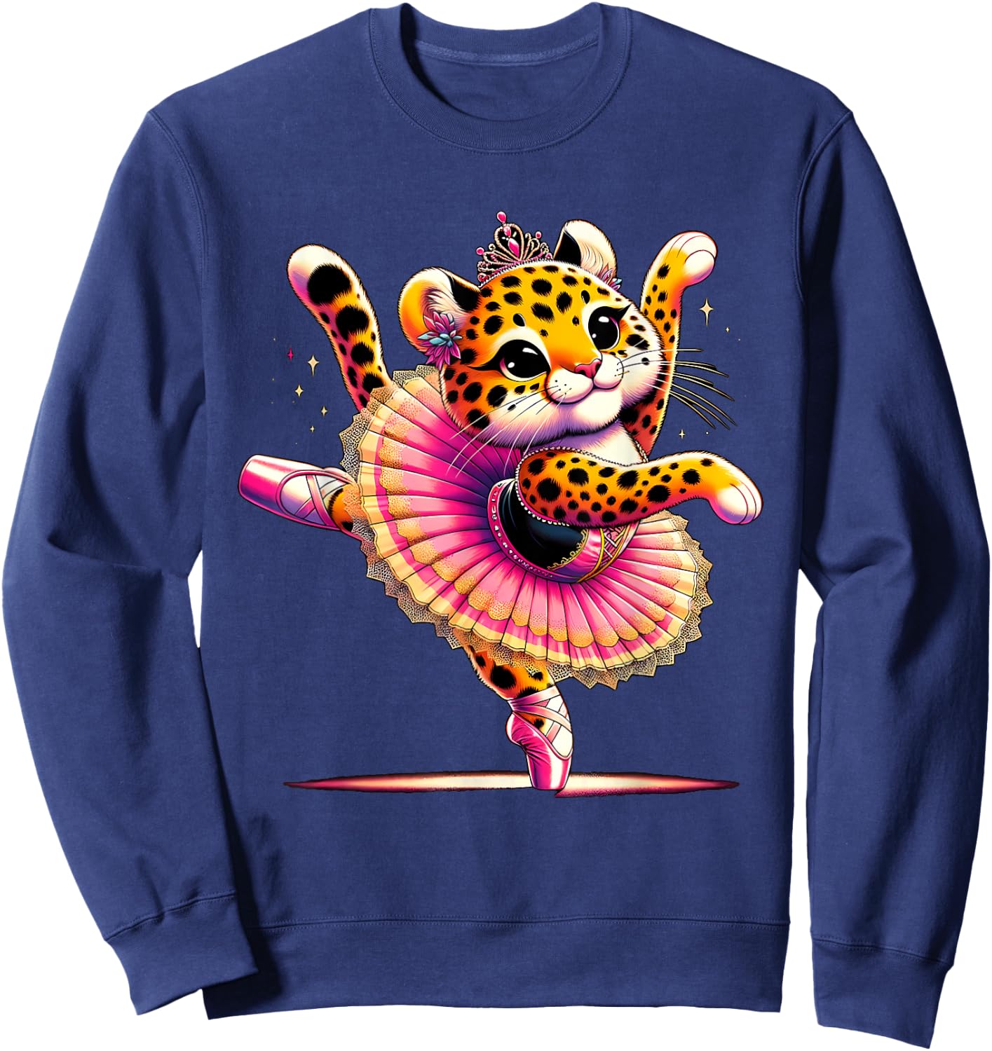 Ballerina Leopard Dancing Sweatshirt - Sweatshirt | Navy