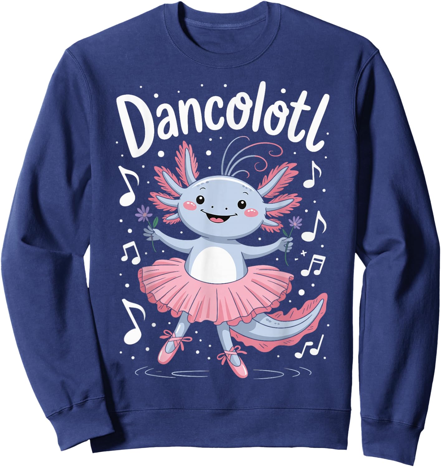 Dancolotl Axolotl Dancing Sweatshirt - Sweatshirt | Navy