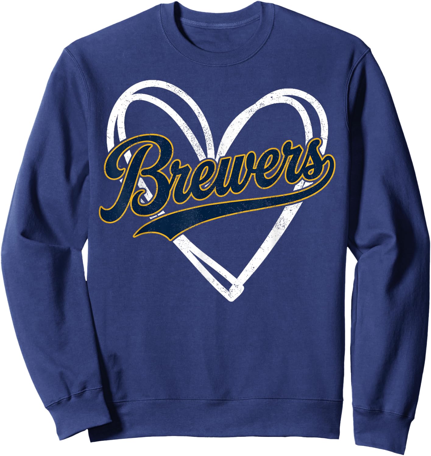 Vintage Brewers Retro Classic Heart Gifts Women Kids Sweatshirt - Sweatshirt | Navy