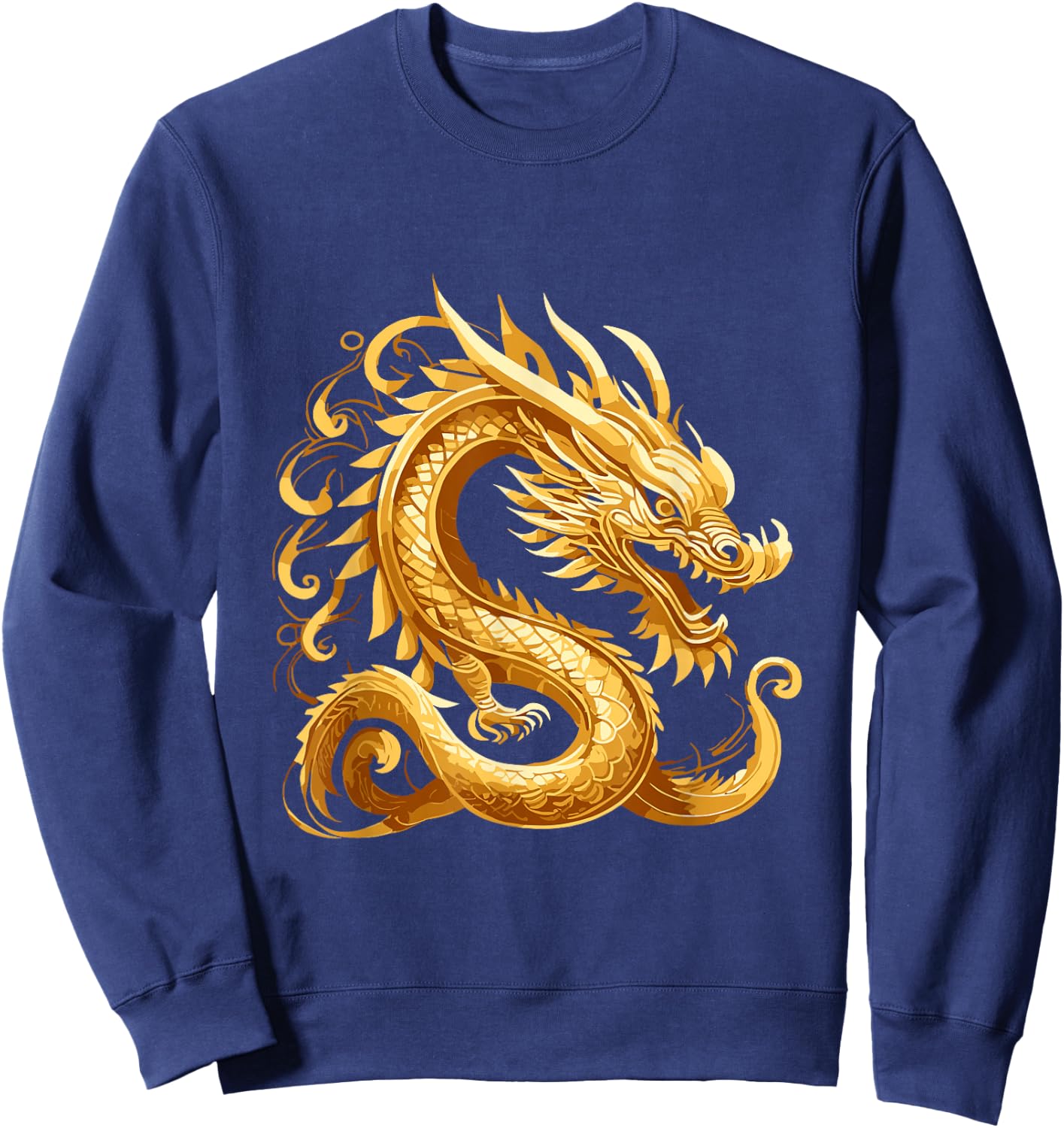 Chinese New Year Red Dragon Gold Zodiac Spring Festival Luna Sweatshirt - Sweatshirt | Navy