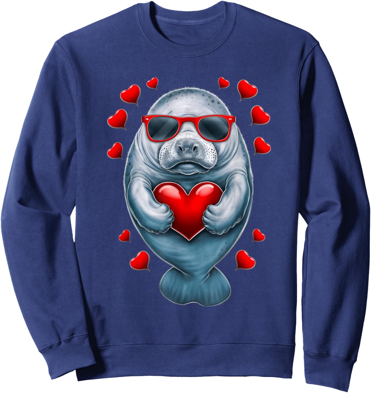 manatee Manatees Sweatshirt - Sweatshirt | Navy
