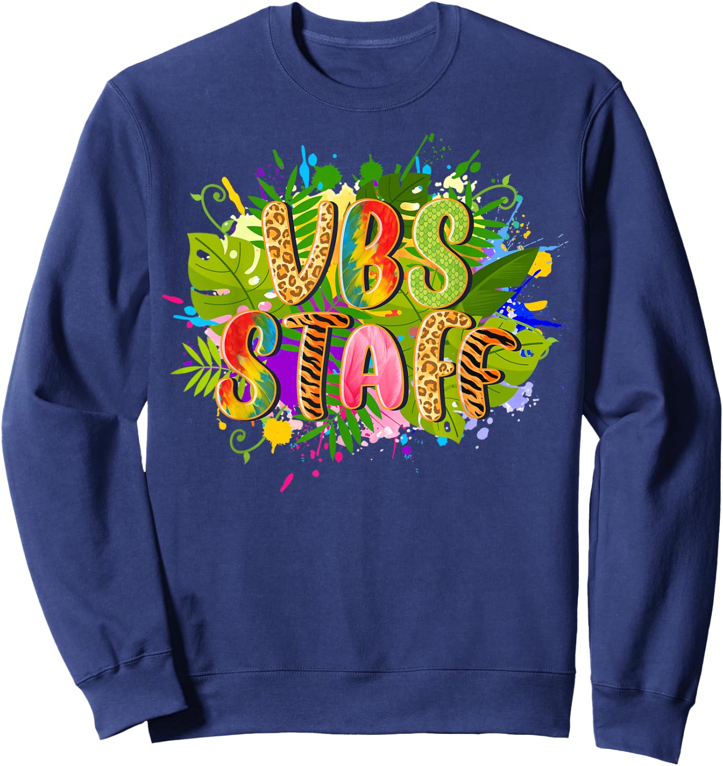 VBS Staff Jungle Rainforest Team Vacation Bible School Squad Sweatshirt - Sweatshirt | Navy