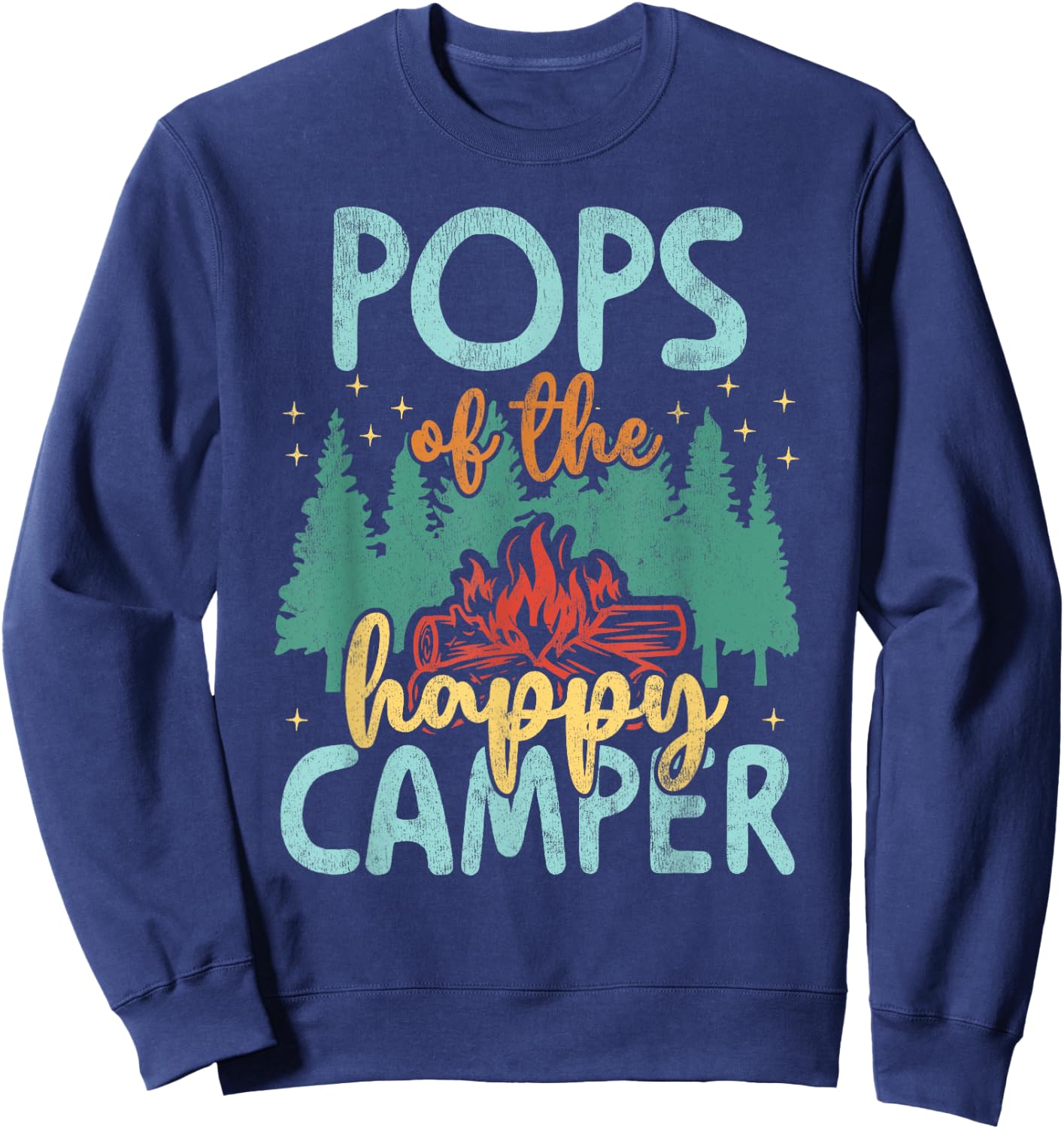 Pops of Happy Camper 1st Birthday Party Retro Pops Sweatshirt - Sweatshirt | Navy