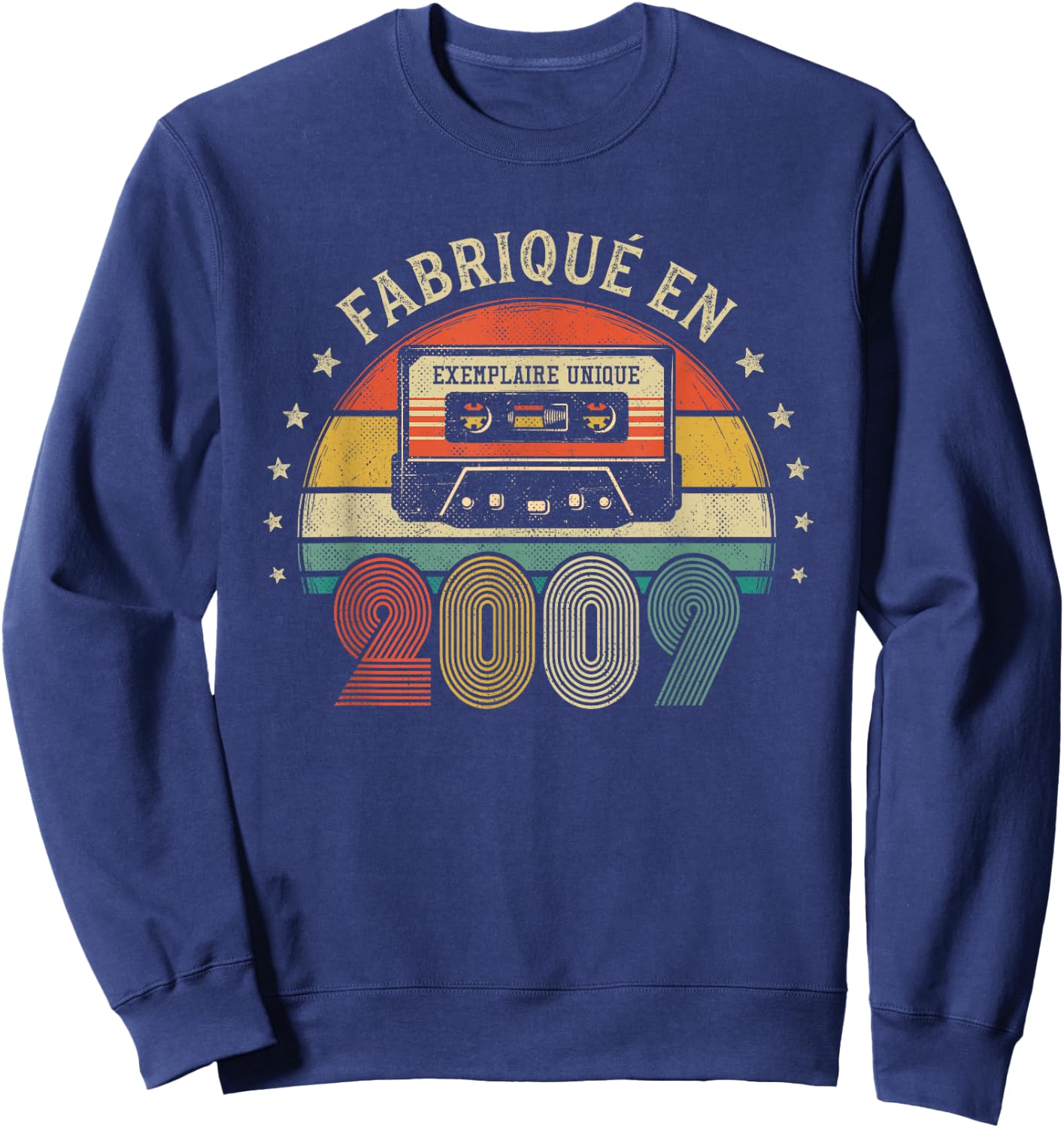 Fabriqué en 2009 Vintage Cassette - Cadeau Anniversaire 2009 Sweatshirt - Sweatshirt | Navy