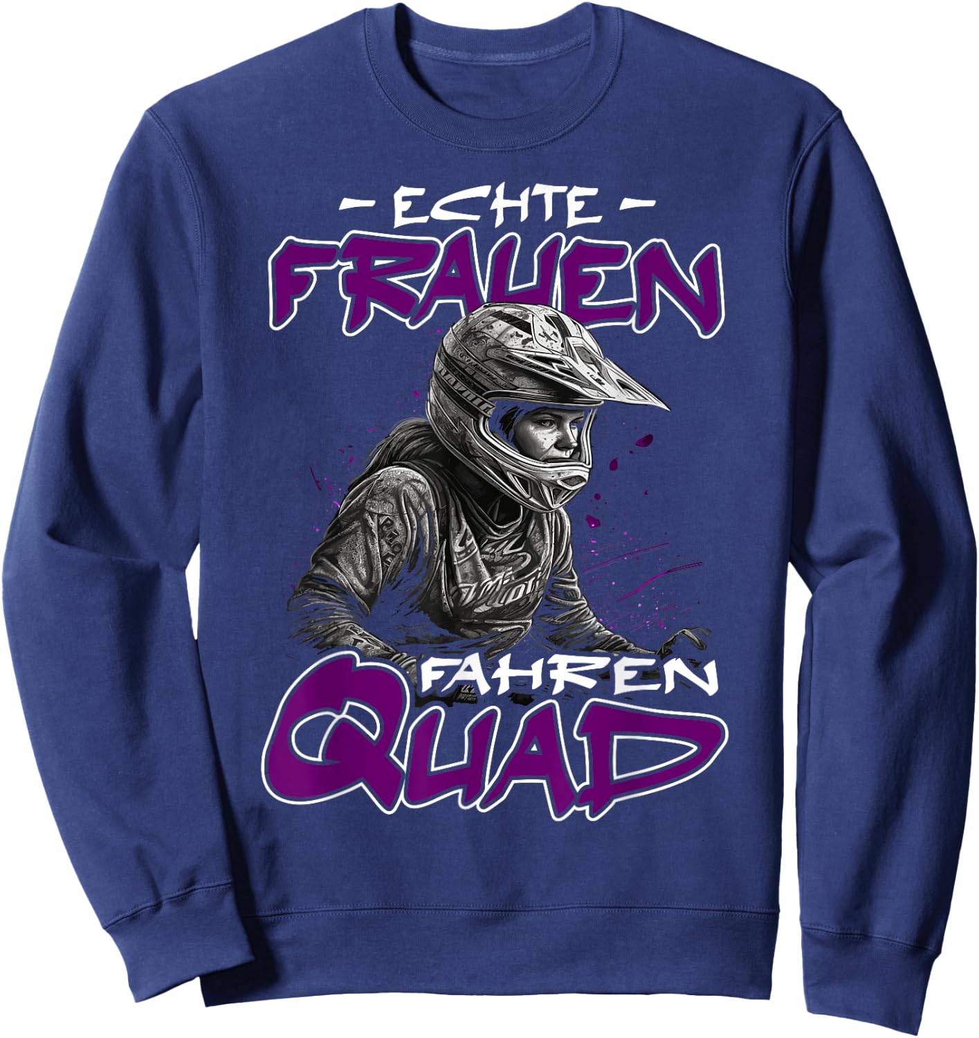 Quad Driver | Real Women Driving Qaud , black Sweatshirt - Sweatshirt | Navy