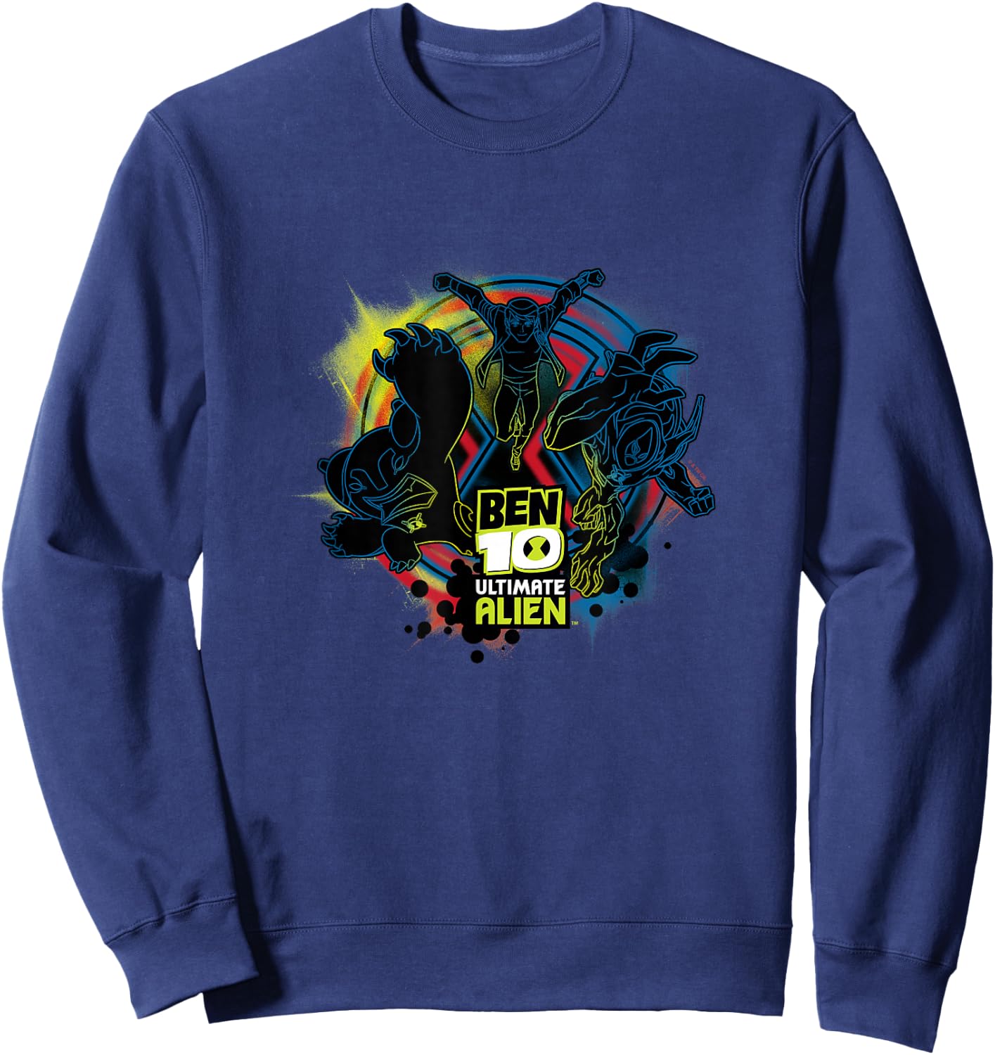 Ben 10 Ultimate Alien: Cosmic Destruction Alien Silhouettes Sweatshirt - Sweatshirt | Navy