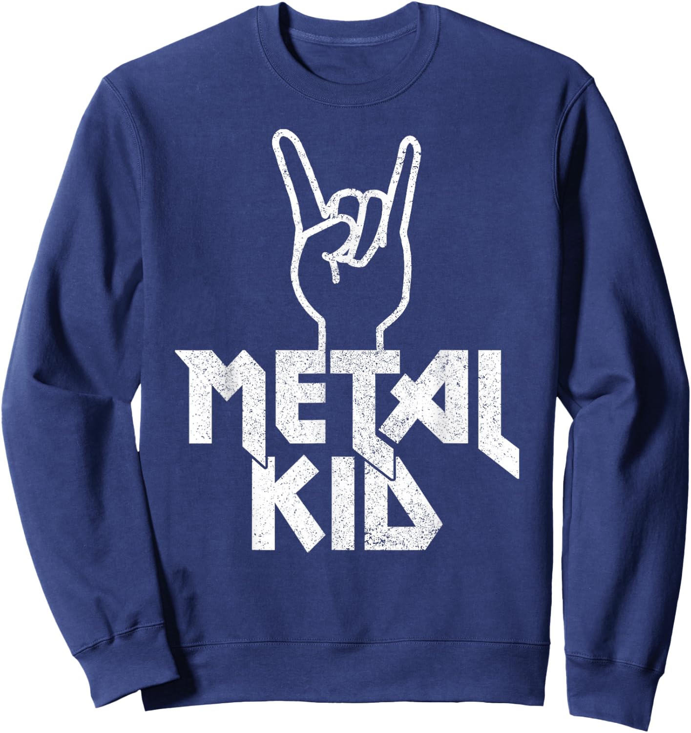 Metal Kid Apparel Co. Metal Head Heavy Black Death Metal Fan Music Gift Sweatshirt - Sweatshirt | Navy