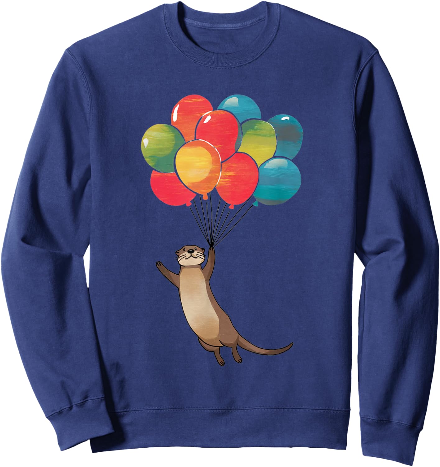 Otter Lover – Playful Wildlife Enthusiast Design Sweatshirt - Sweatshirt | Navy