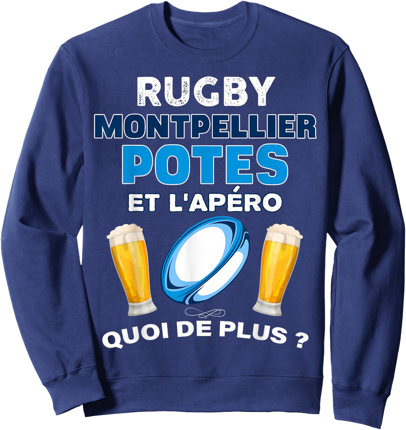 Rugby Montpellier Potes Aperitif MHR Beer Friendship Supporter Sweatshirt - Sweatshirt | Navy