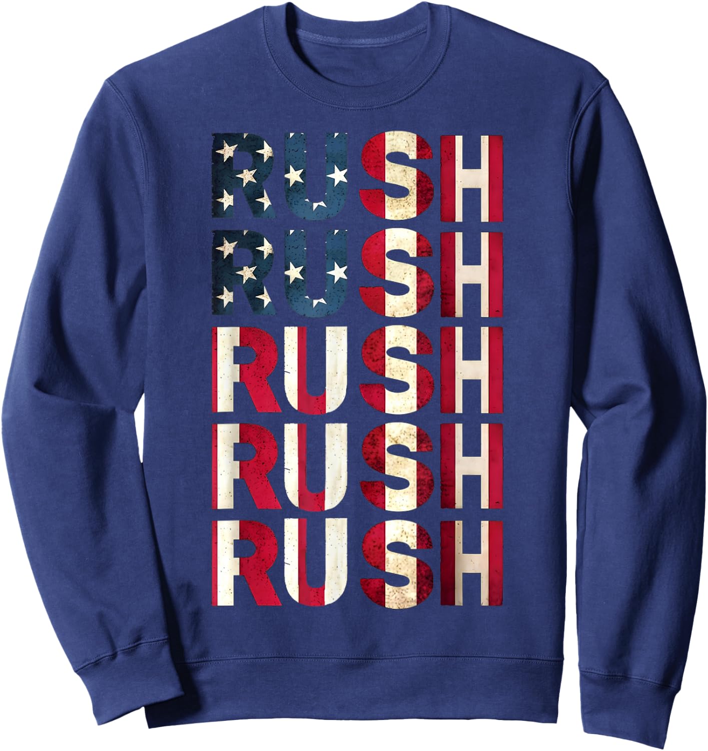 Rush Name Vintage US Flag Hearts Gifts for Kids Sweatshirt - Sweatshirt | Navy
