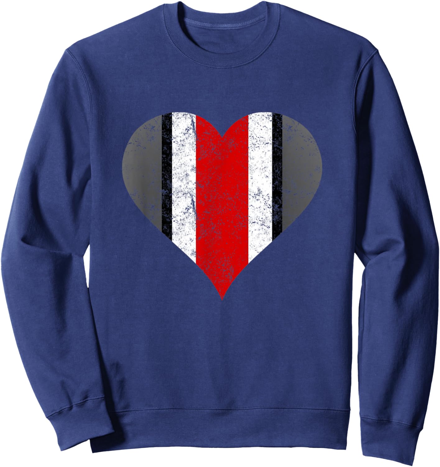 State of Ohio Pride Striped Distressed Graphic Design Sweatshirt - Sweatshirt | Navy