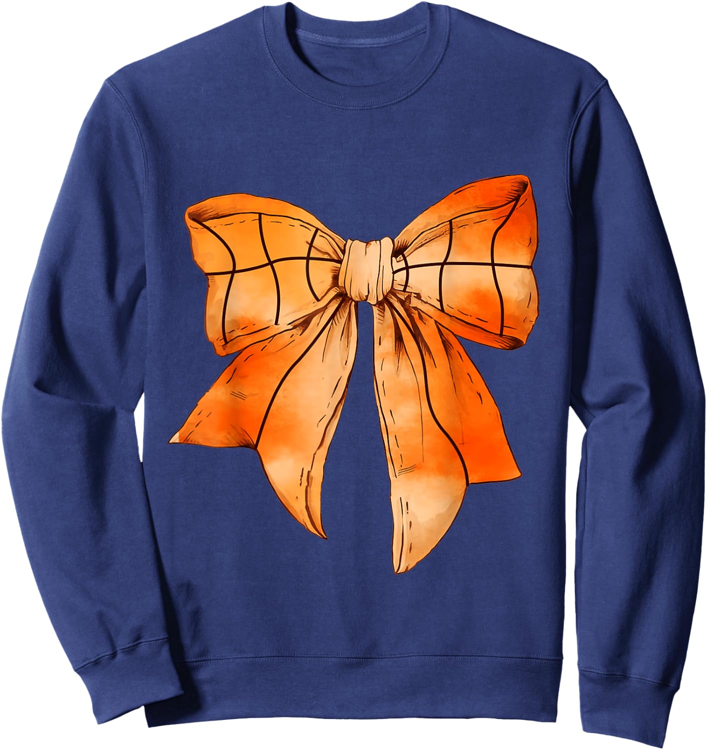 Basketball Mom Coquette Bow For Gameday Sweatshirt - Sweatshirt | Navy