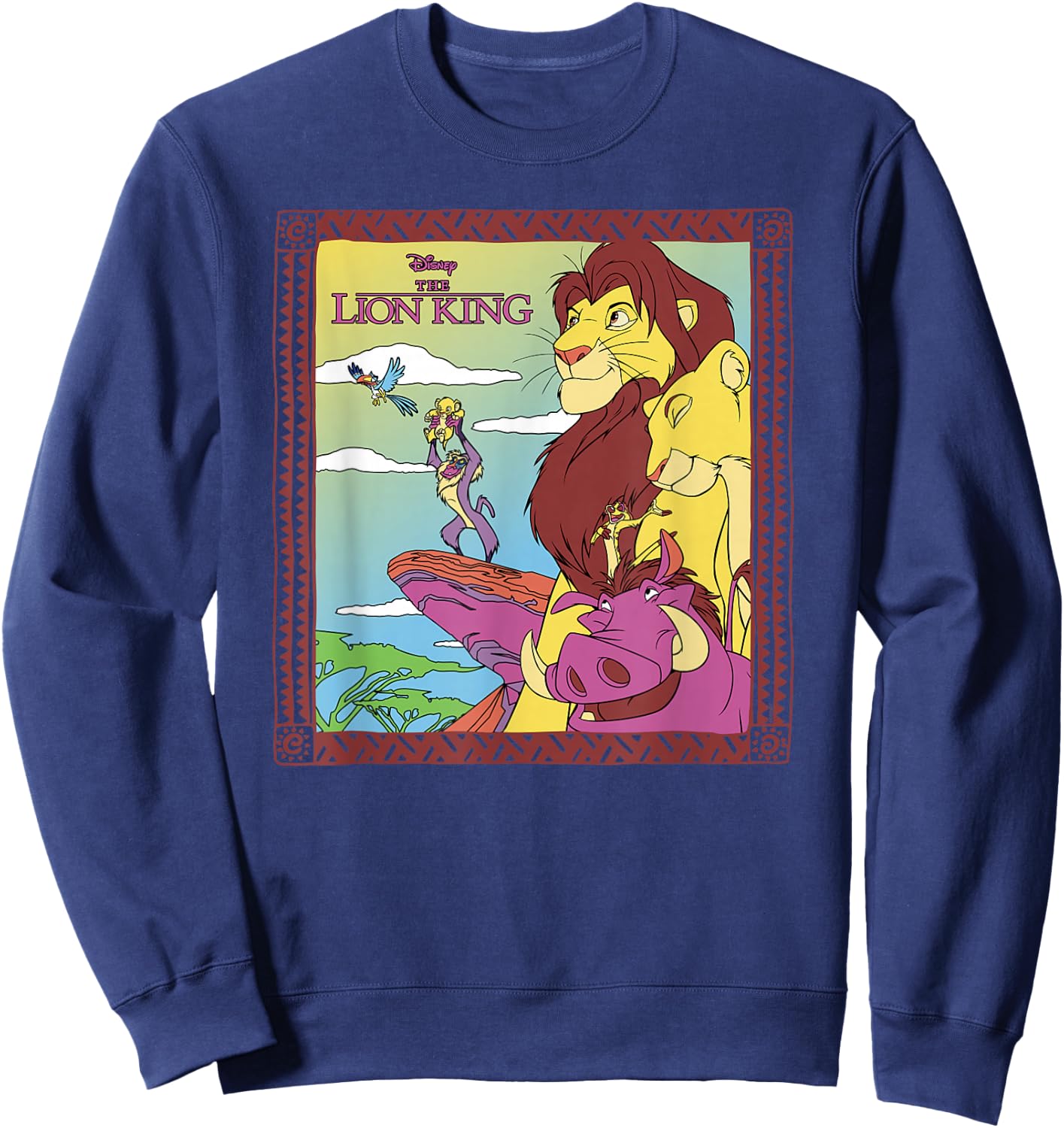 Disney The Lion King 30th Anniversary Family Retro Colours Sweatshirt - Sweatshirt | Navy