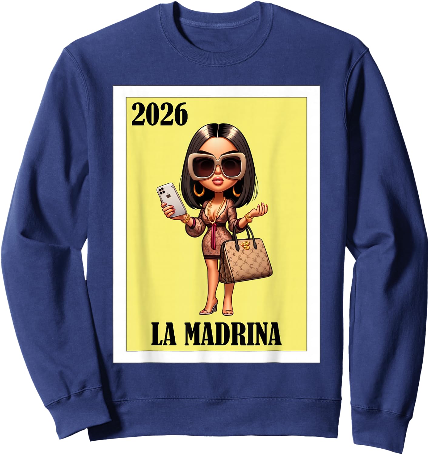 La Madrina 2026 Promoted to Godmother Sweatshirt - Sweatshirt | Navy