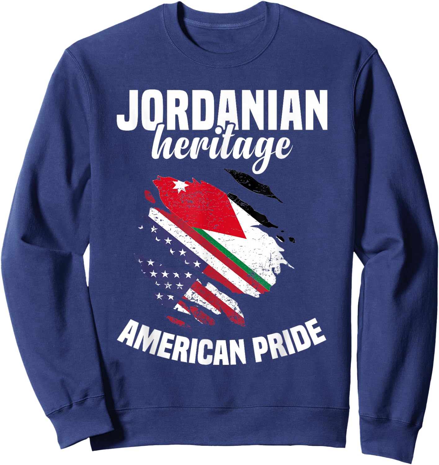 Jordan Flag Outfit American Flags US Uniform Jordanian Sweatshirt - Sweatshirt | Navy