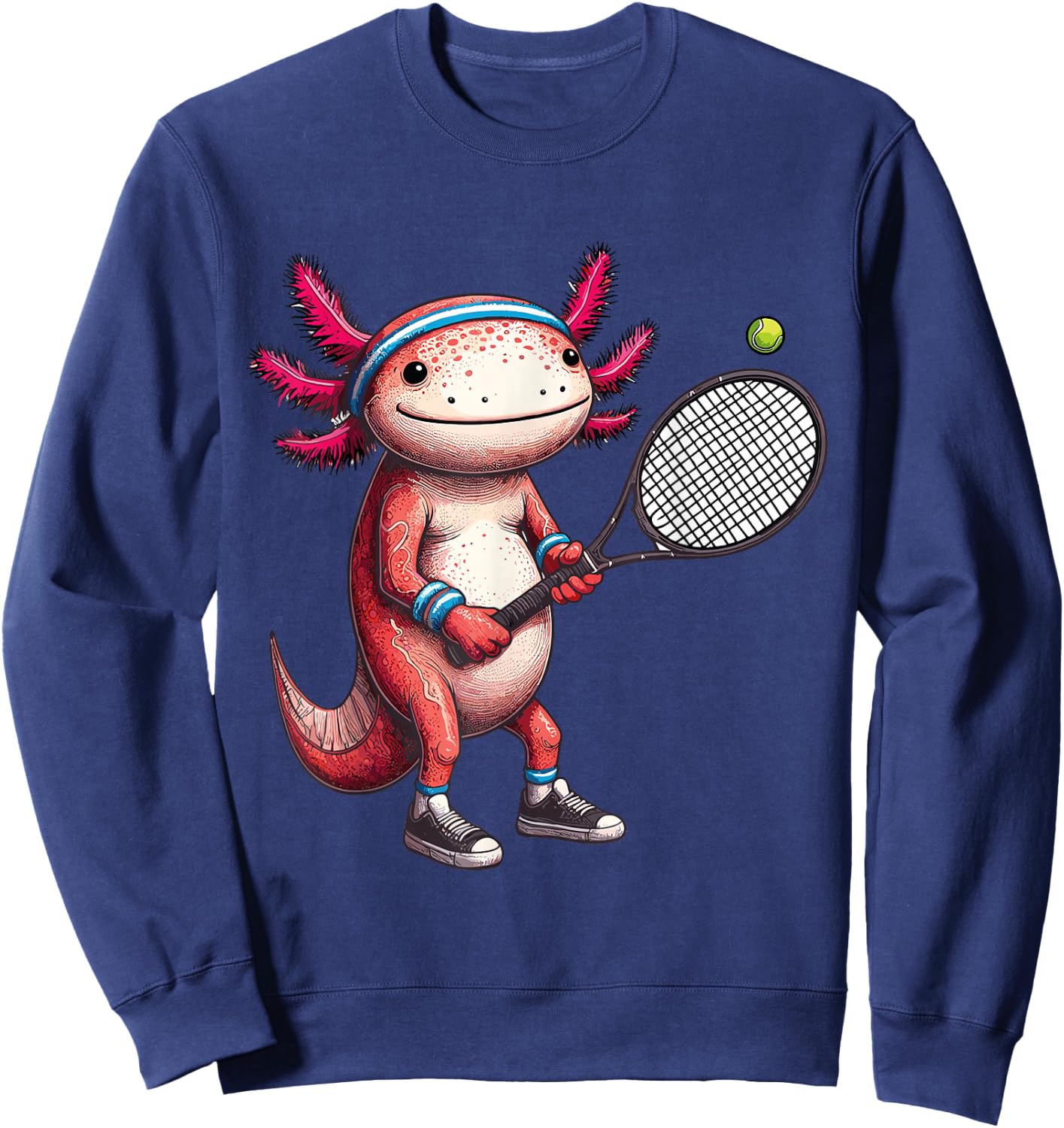Axolotl Tennis Club Animals Sport Tournament Players Sweatshirt - Sweatshirt | Navy