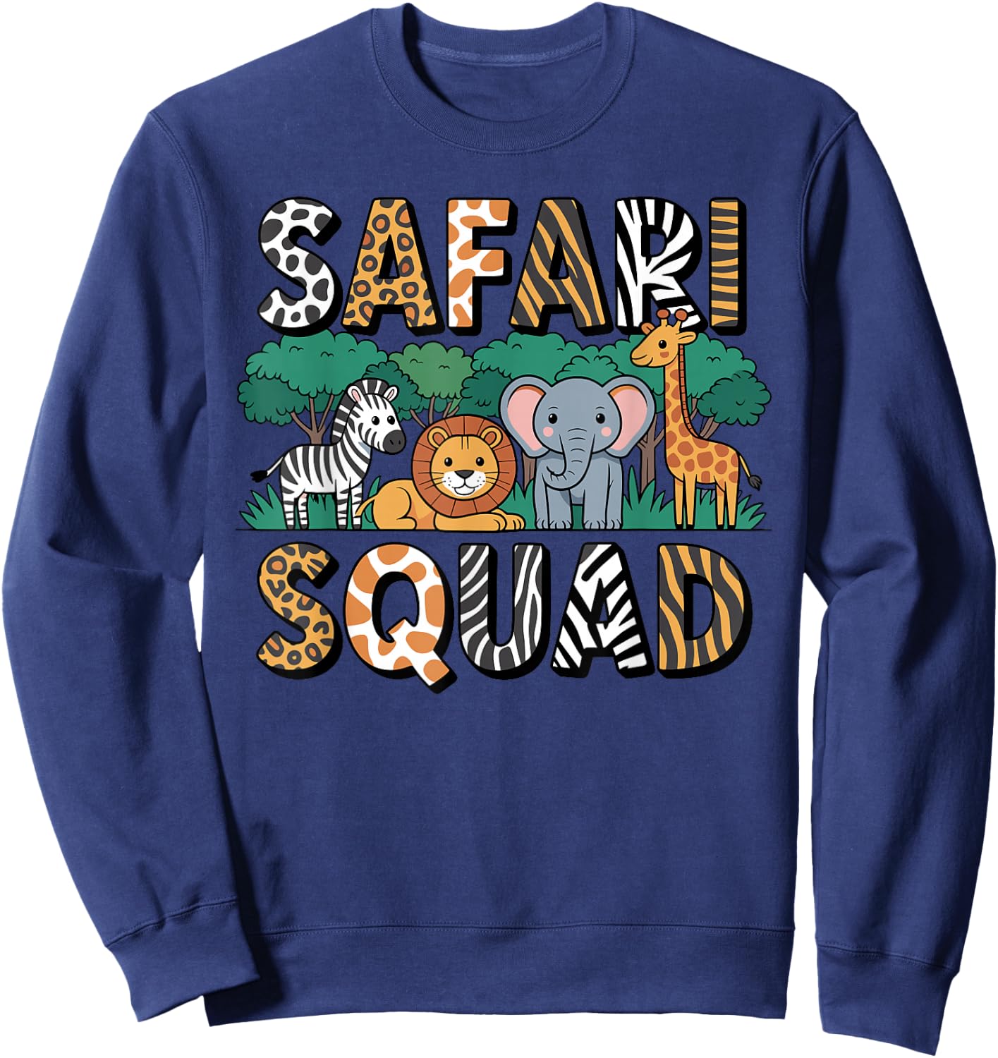 Funny Safari Costume for Kids Men Women Africa Safari Lover Sweatshirt - Sweatshirt | Navy