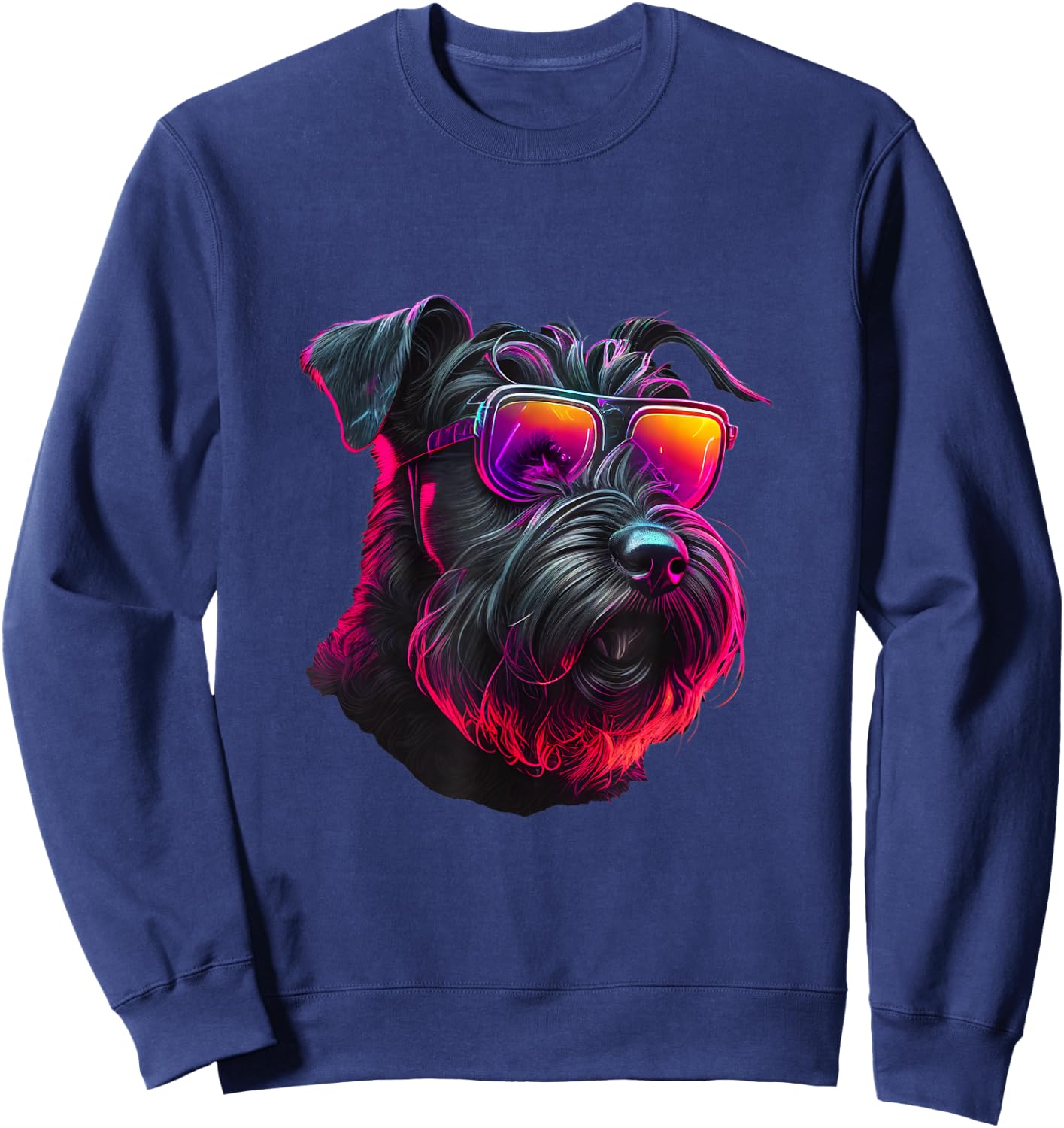 Abstract Giant Schnauzer Dog Lovers Giant Schnauzer Dogs Sweatshirt - Sweatshirt | Navy