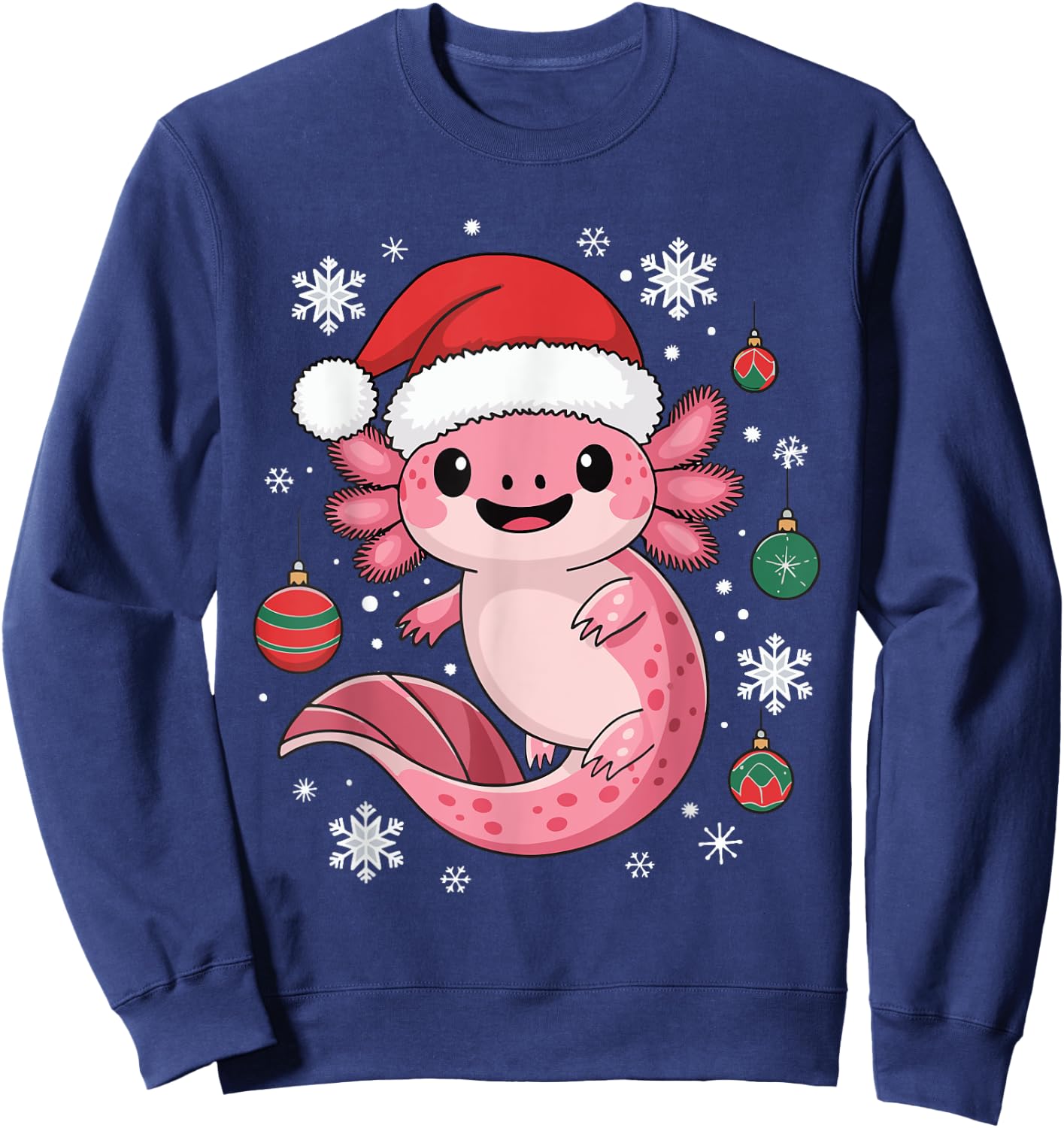 Axolotl Christmas Sweatshirt - Sweatshirt | Navy