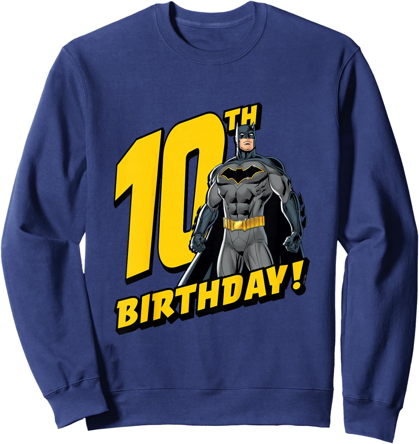 Kids Batman 10th Birthday Sweatshirt - Sweatshirt | Navy
