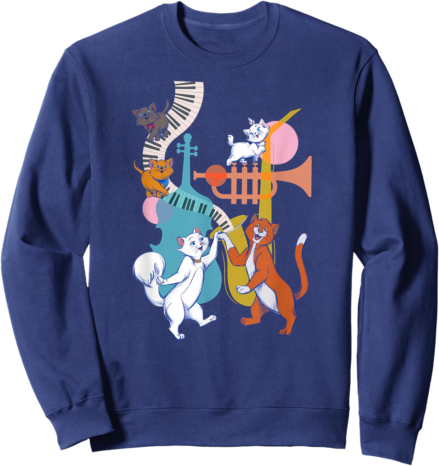 Aristocats Dance Music , Black, S Sweatshirt - Sweatshirt | Navy