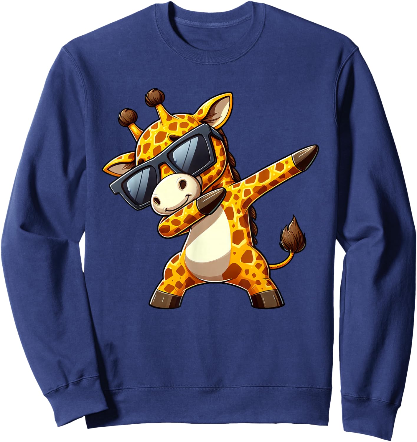 Cool Giraffe Dabbing Sweatshirt - Sweatshirt | Navy