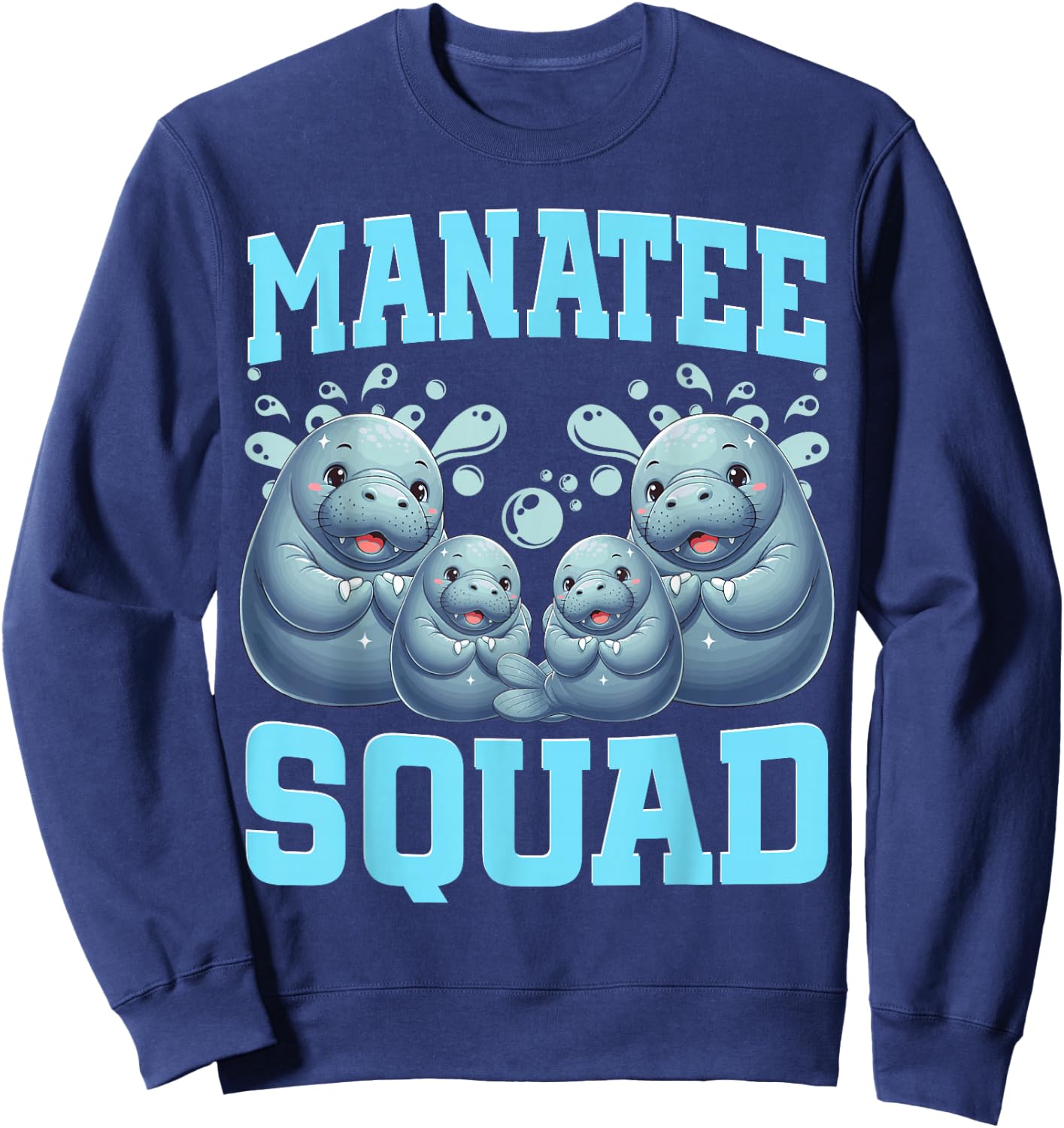 Manatees Lover Sea Cow Ocean Manatee Squad Sweatshirt - Sweatshirt | Navy