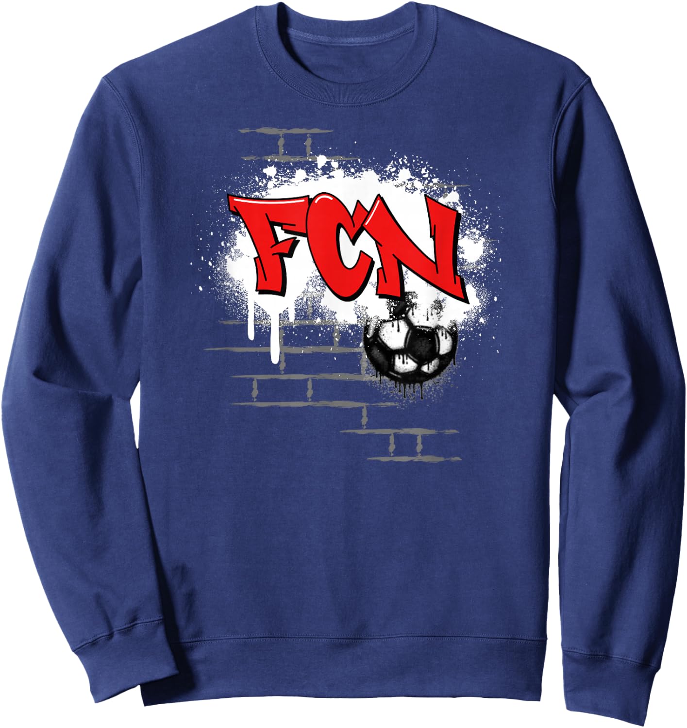 Nuremberg Football Clubberer Fan Franken Stadium Red White , black Sweatshirt - Sweatshirt | Navy